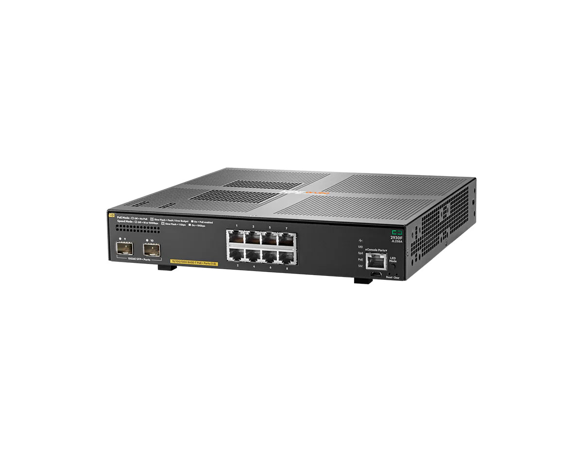 HPE Aruba Networking JL258A 2930F 8G PoE+ 2SFP+ Switch