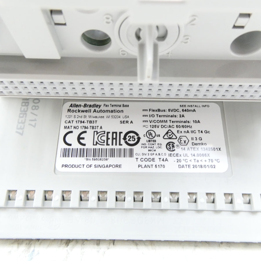 ALLEN BRADLEY 1794-TB3T SER. A 125VDC/AC NSMP