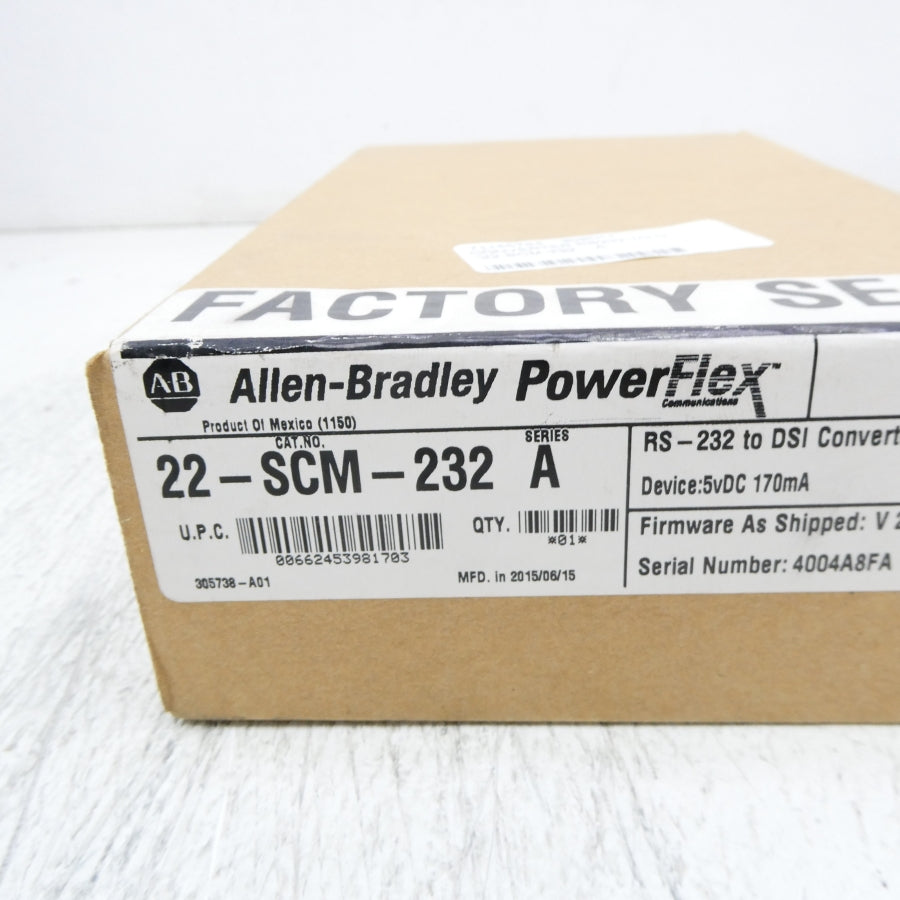 ALLEN BRADLEY 22-SCM-232 SER. A F/W V2.006 5VDC NSFS