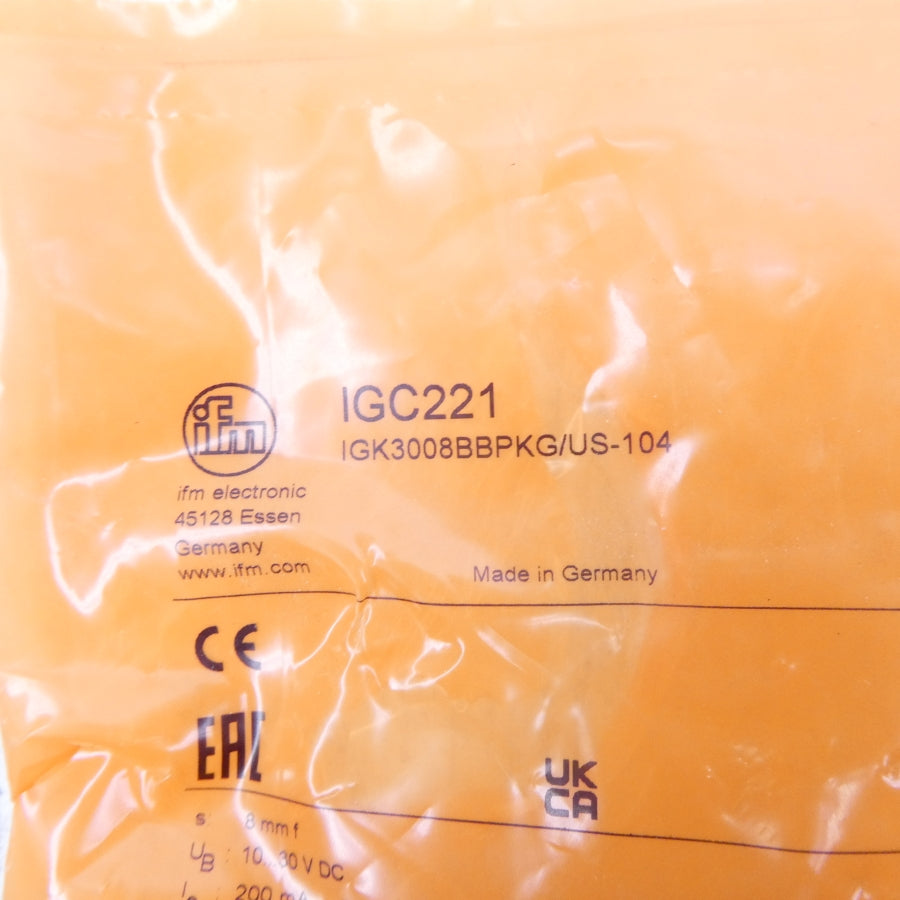 IFM EFECTOR IGC221 IGK3008BBPKG/US-104 10-30VDC NSMP