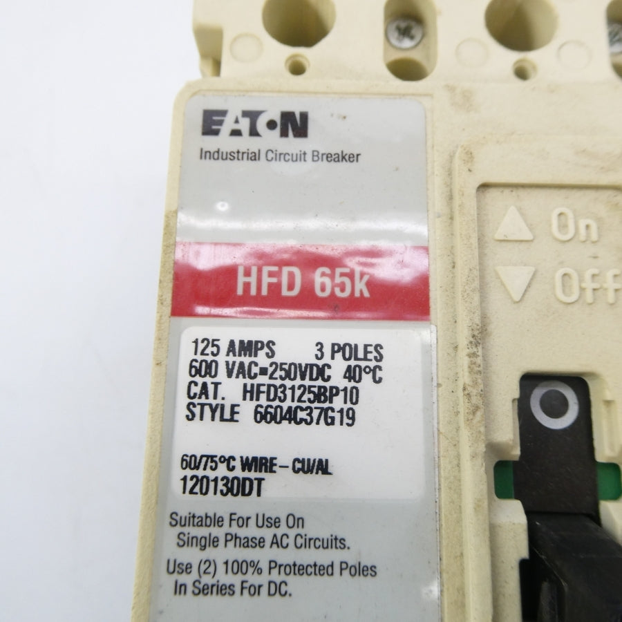 EATON HFD3125BP10 600VAC 125A NSNP