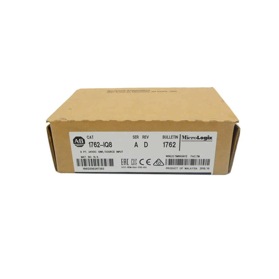 ALLEN BRADLEY 1762-IQ8 SER. A 24VDC DATE: 2016 REV. D NSFS