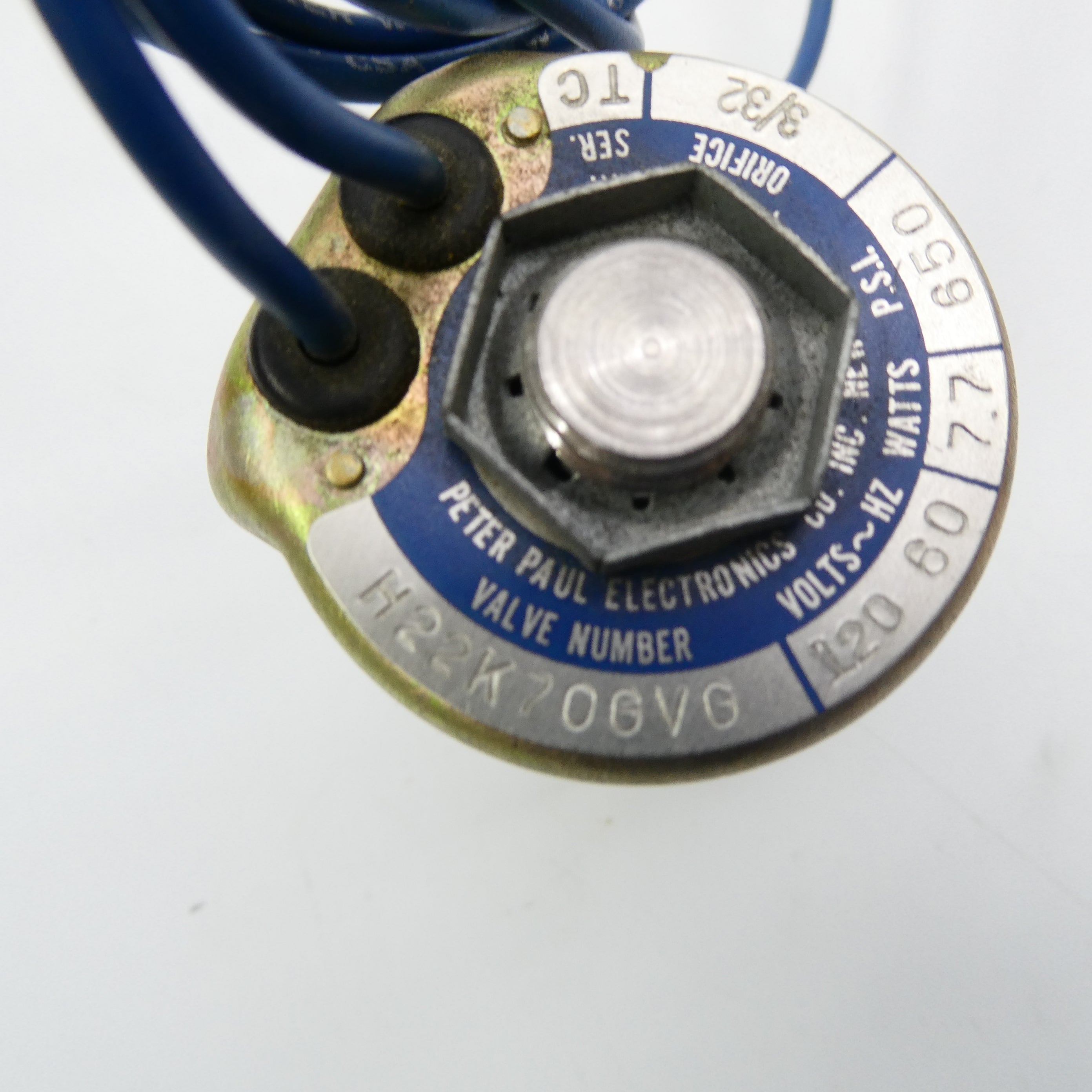 PETER PAUL ELECTRONICS H22K70GVG 120V 650PSI NSNP