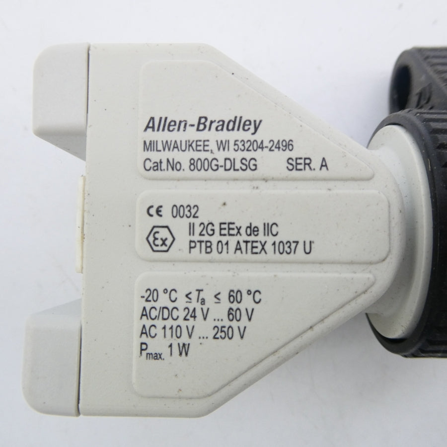 ALLEN BRADLEY 800G-DLSG SER. A 110/250VAC (WH) NSMP