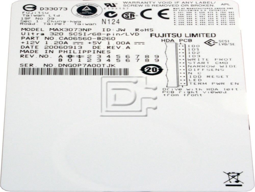 Fujitsu MAX3073N 68pinP SCSI Hard