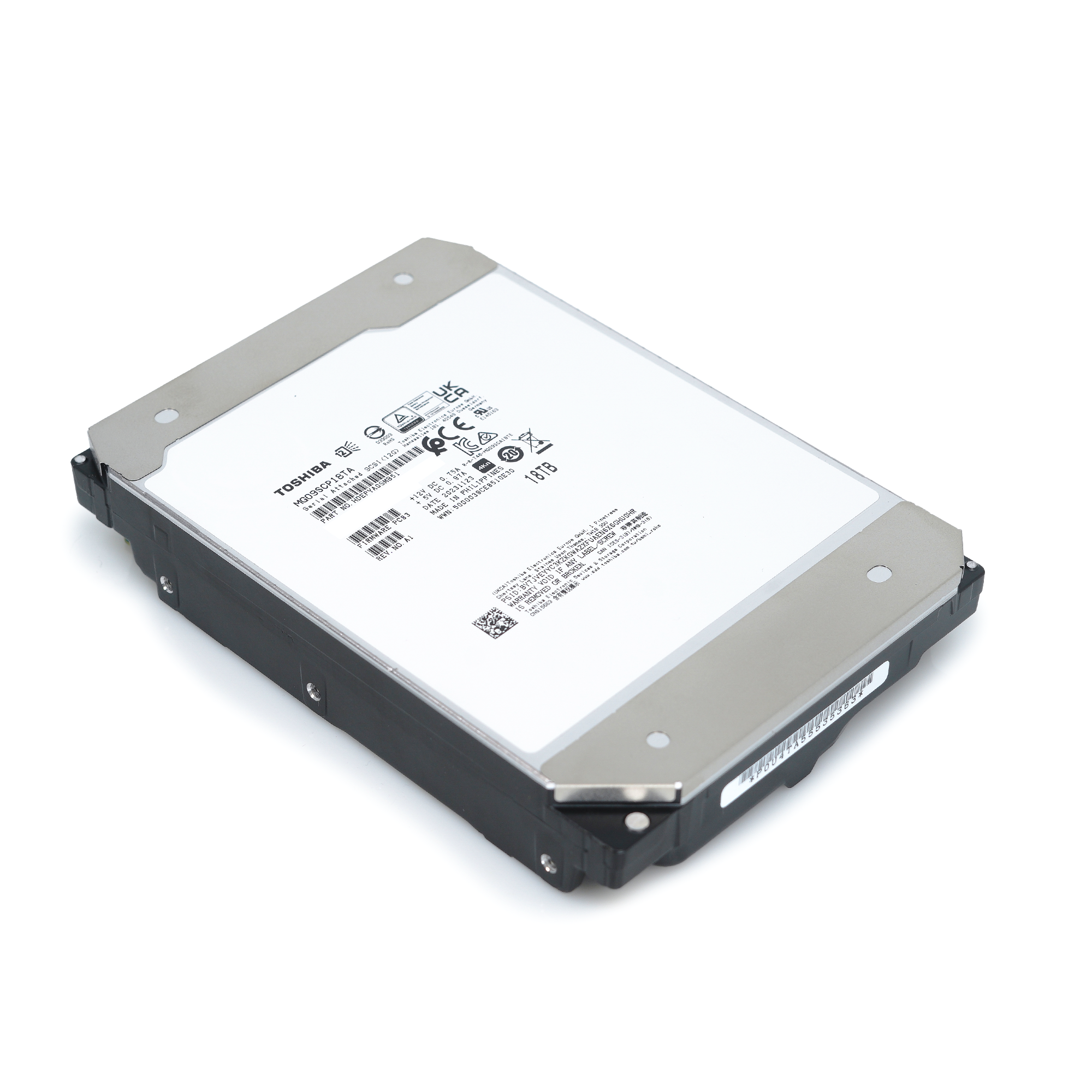 Toshiba MG09 MG09SCP18TA HDEPYA0SMB51 18TB 7.2K RPM SAS 12Gb/s 4Kn SED 3.5in Hard Drive