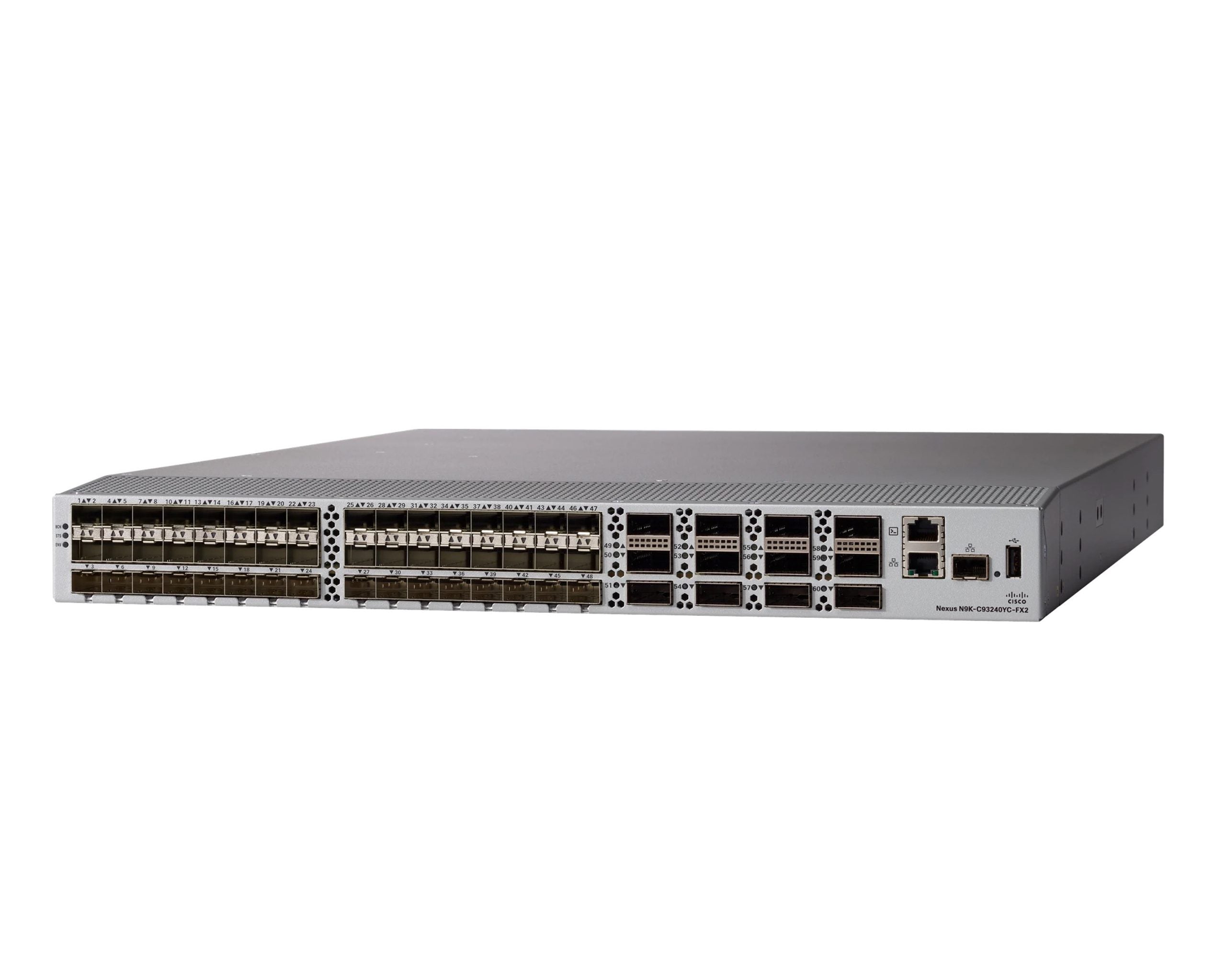 Cisco Nexus 9300 48x 10/25G SFP+ 12x 40/100-Gbps QSFP28 Switch (N9K-C93240YC-FX2