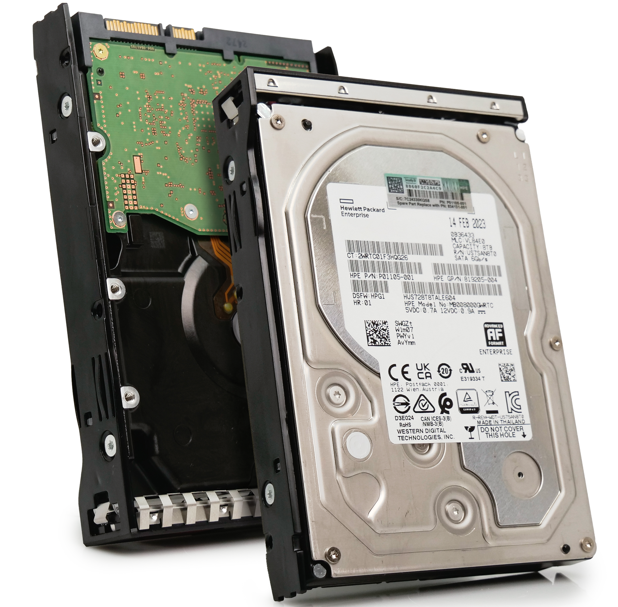 HP Generation 10 P01105-001 8TB 7.2K RPM SATA 6Gb/s 512e 3.5in Recertified Hard Drive