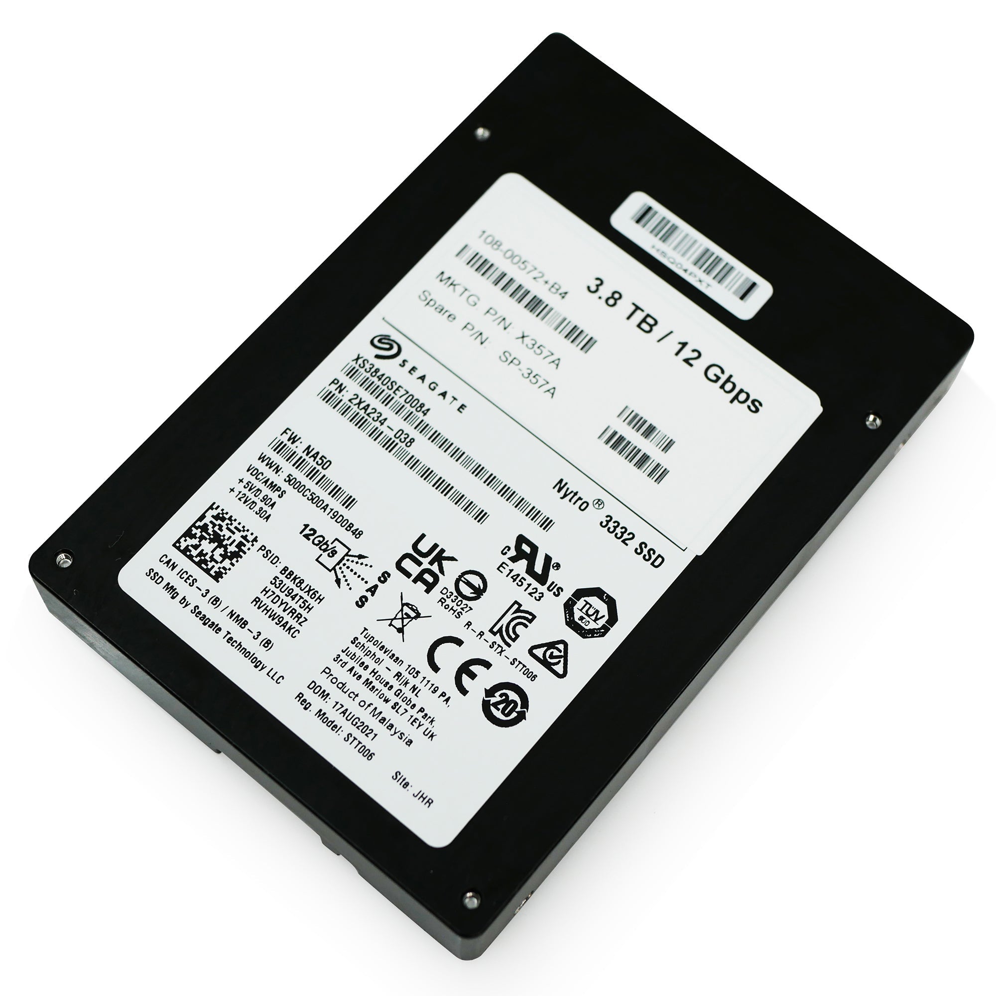 Seagate Nytro 3332 XS3840SE70084 3.84TB 1 DWPD SAS 12Gb/s 3D TLC 2.5in Refurbished SSD