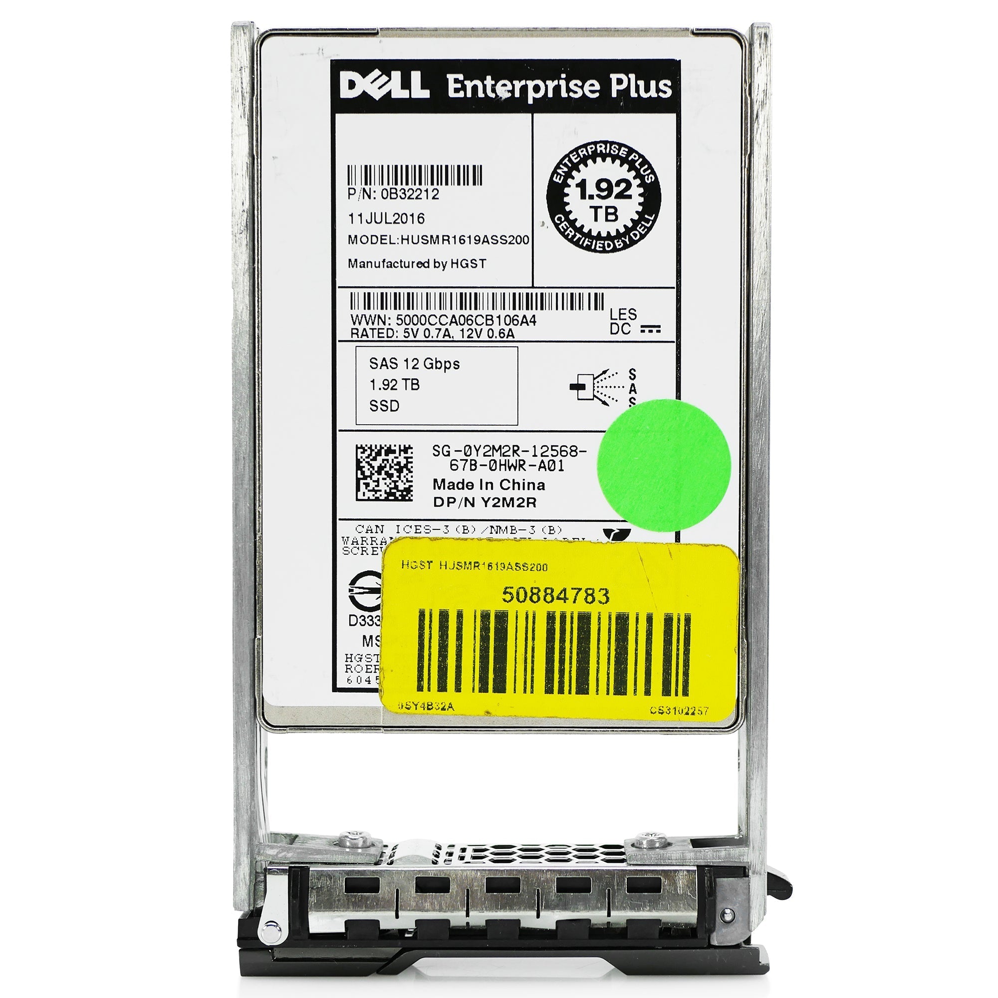 Dell G13 0Y2M2R 1.92TB 1 DWPD SAS 12Gb/s MLC 2.5in Refurbished SSD