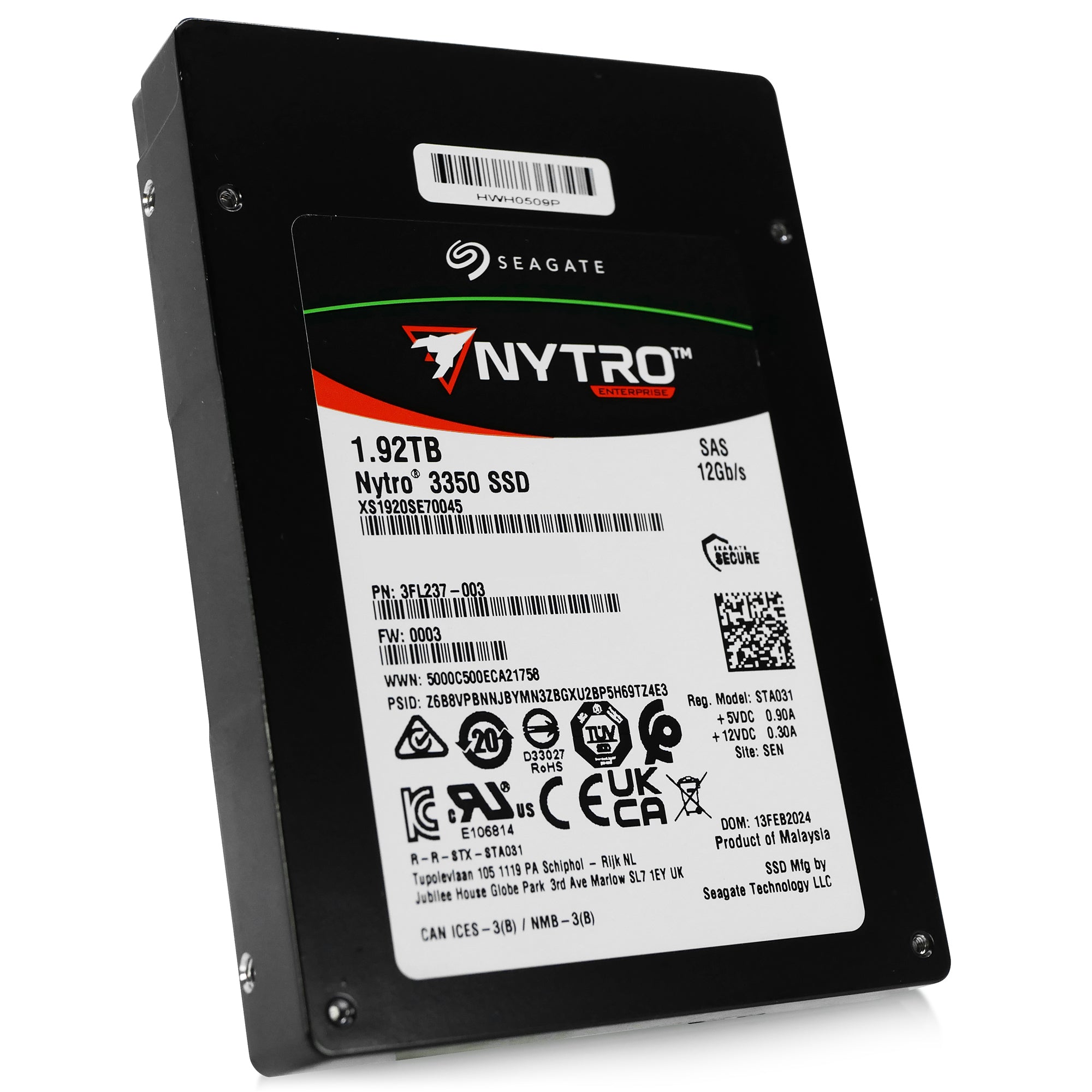 Seagate Nytro 3350 XS1920SE70045 1.92TB 1 DWPD SAS 12Gb/s 3D TLC 2.5in Solid State Drive