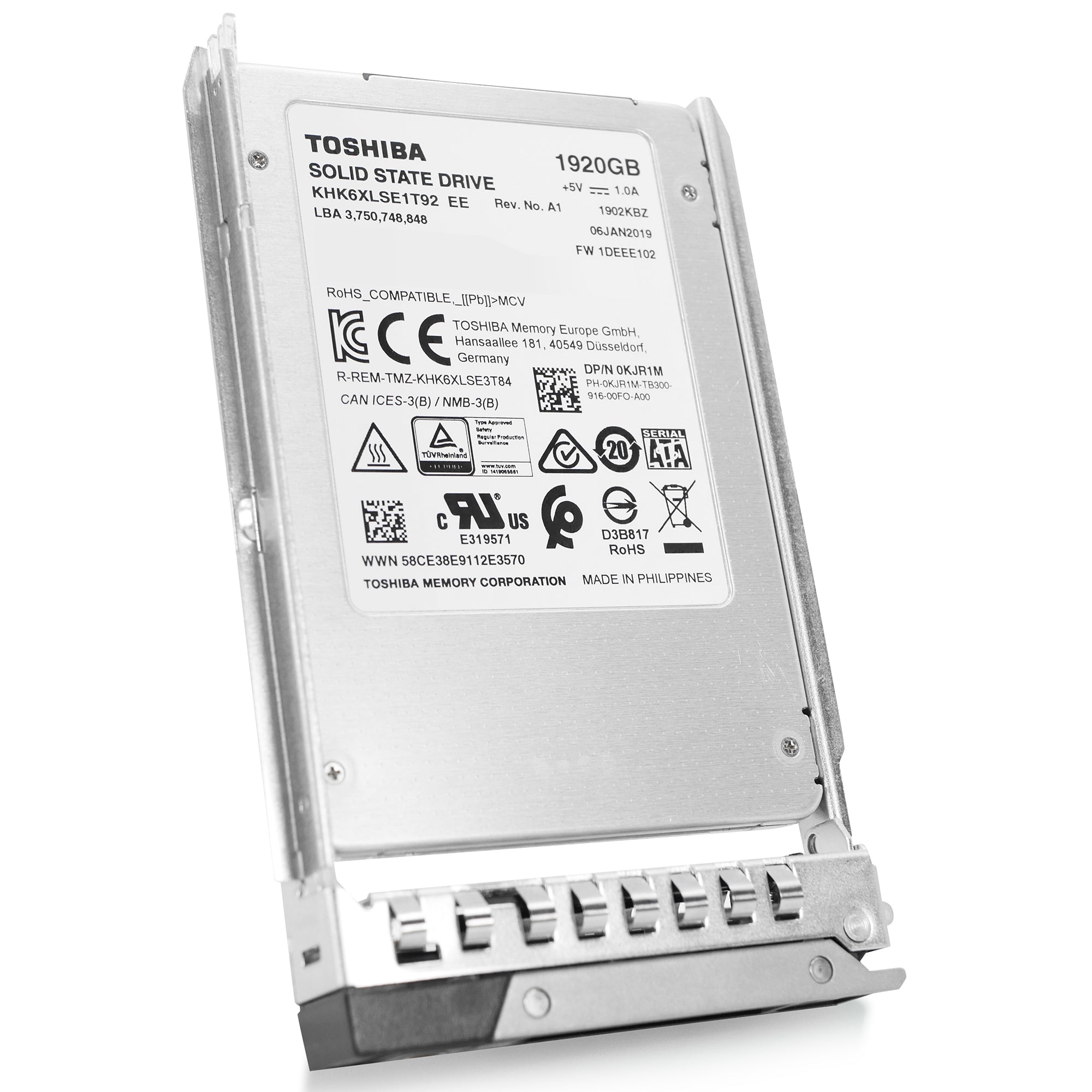 Dell G14 0KJR1M 1.92TB 0.6 DWPD SATA 6Gb/s 3D TLC 2.5in Refurbished SSD