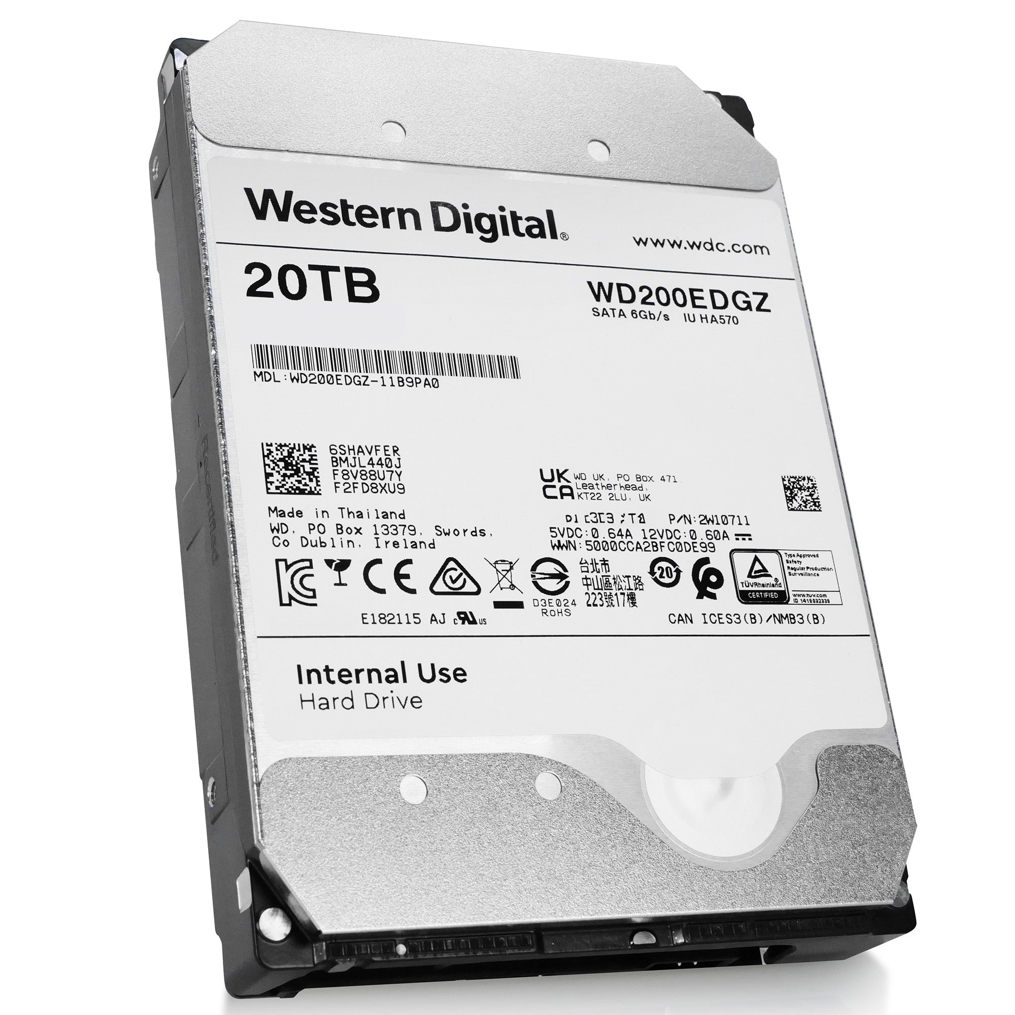 Western Digital WD200EDGZ 20TB 7.2K RPM SATA 6Gb/s 512e 3.5in Hard Drive