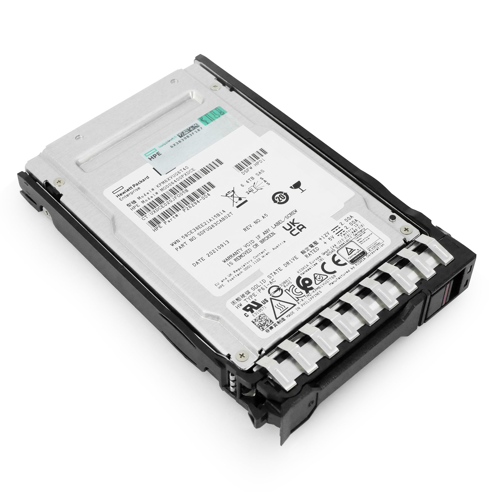 HP Generation 11 MO006400PXDCE P26294-004 6.4TB 3 DWPD SAS-4 24Gb/s 3D TLC 2.5in Refurbished SSD