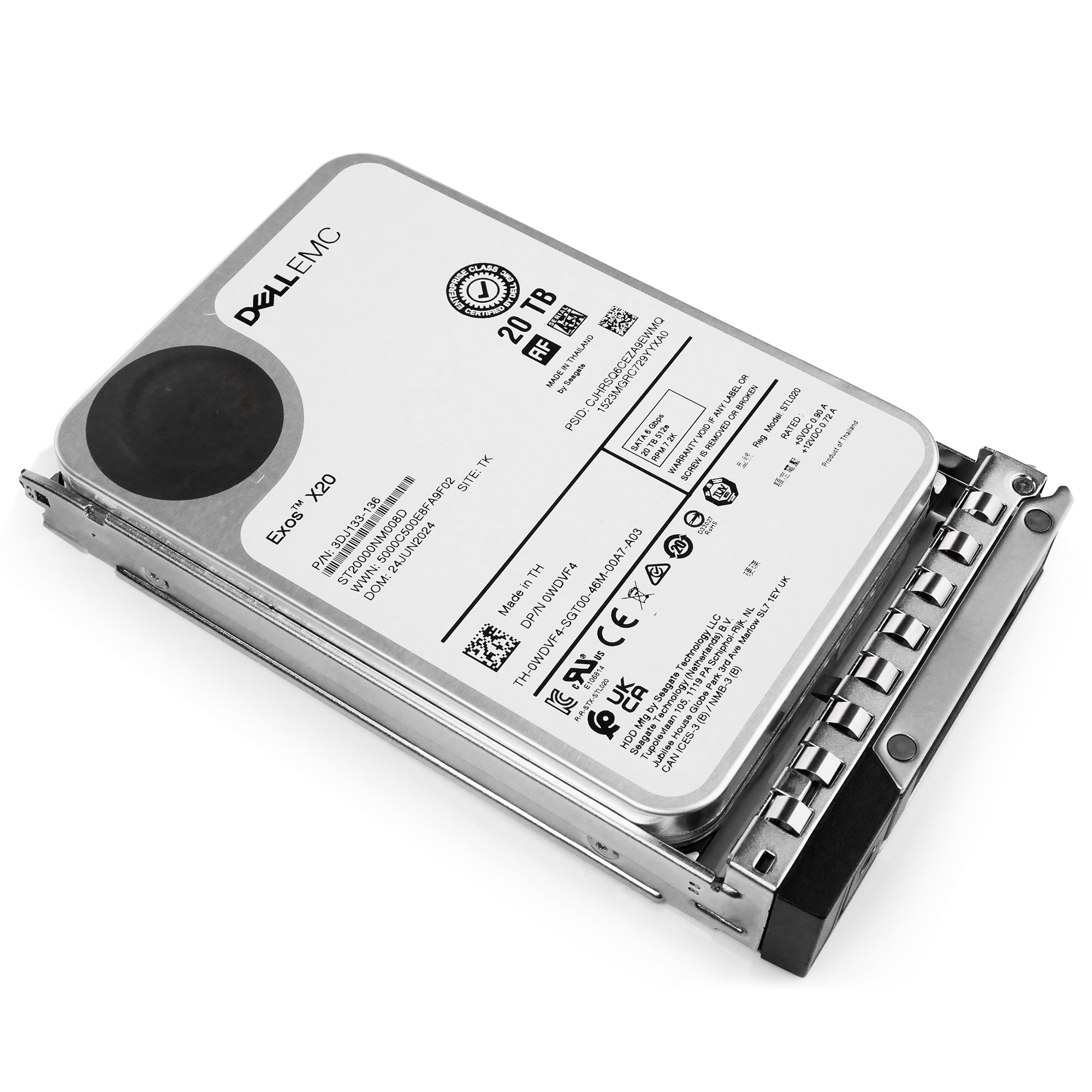 Dell G14 96XN5 20TB 7.2K RPM SATA 6Gb/s 512e 3.5in Hard Drive