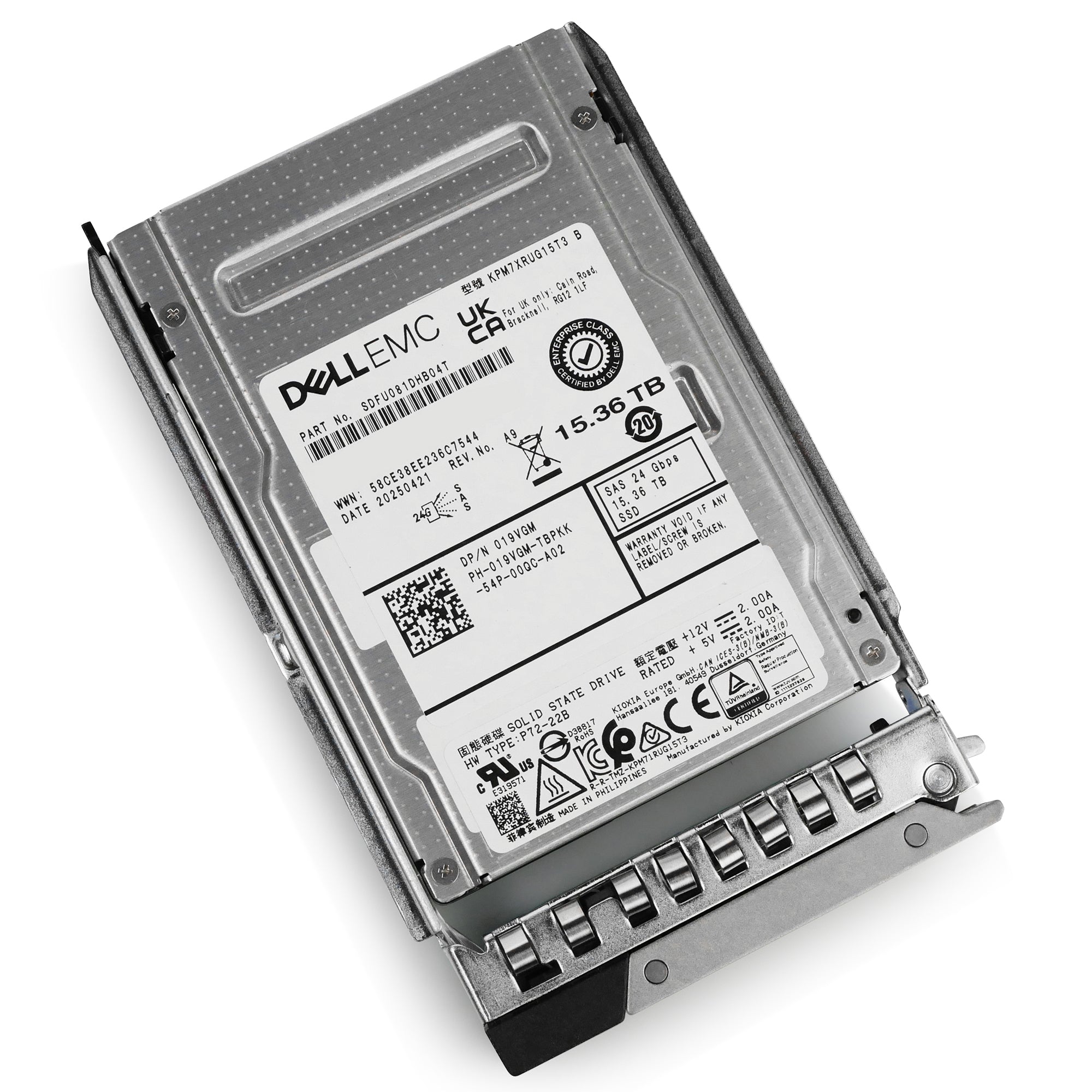 Dell G14 400-ANUD 15.36TB 1 DWPD SAS-4 24Gb/s Read Intensive 3D TLC 2.5in Solid State Drive