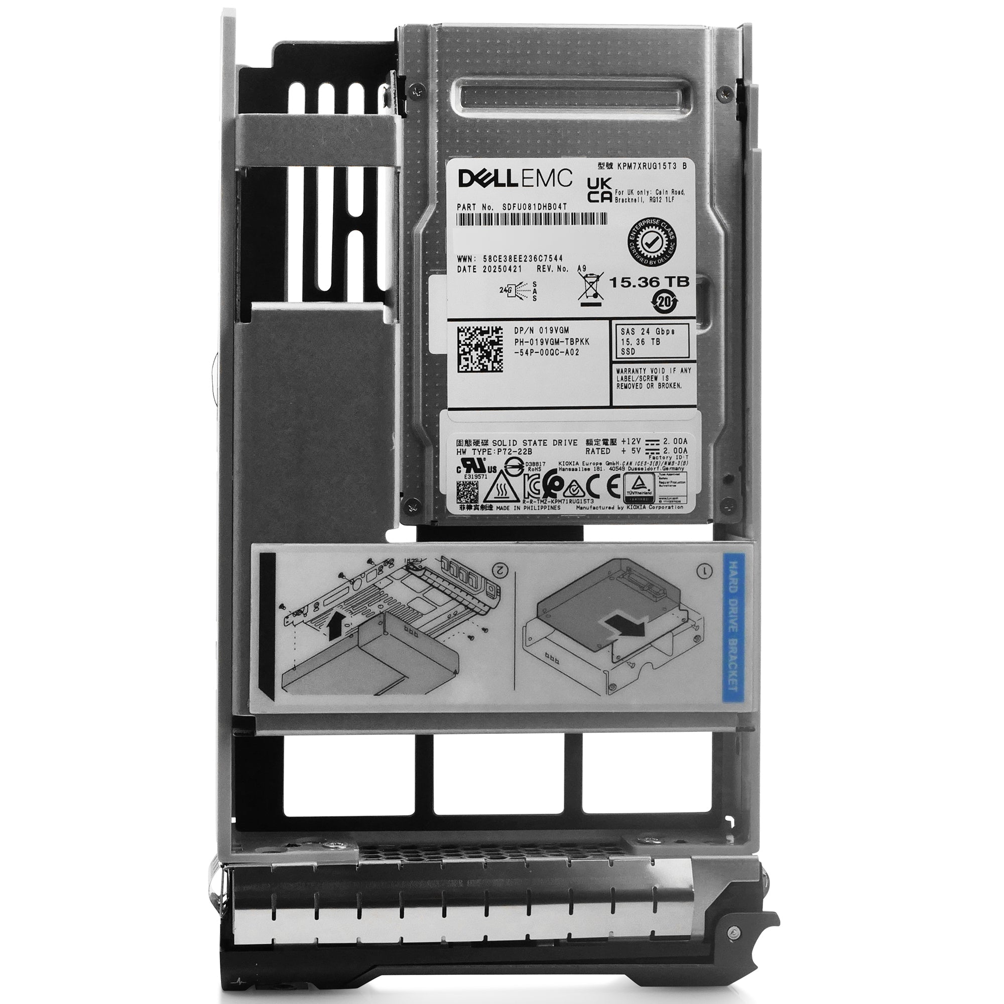 Dell G13 019VGM 15.36TB 1 DWPD SAS-4 24Gb/s 3D TLC Hybrid 3.5in SSD