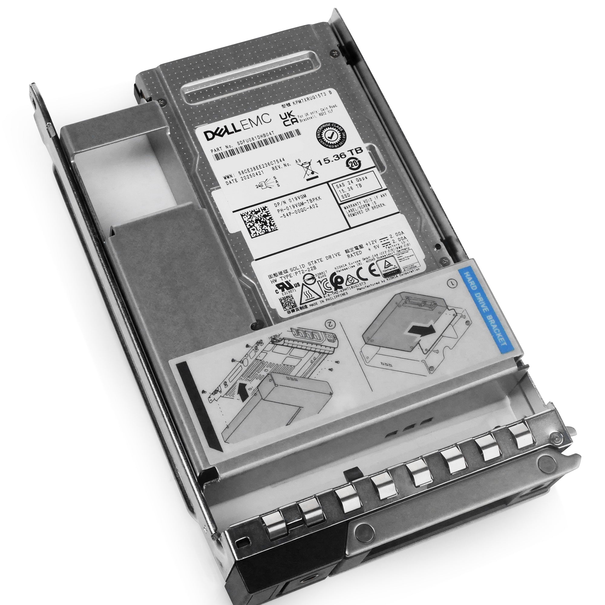 Dell G14 019VGM 15.36TB 1 DWPD SAS-4 24Gb/s 3D TLC Hybrid 3.5in SSD