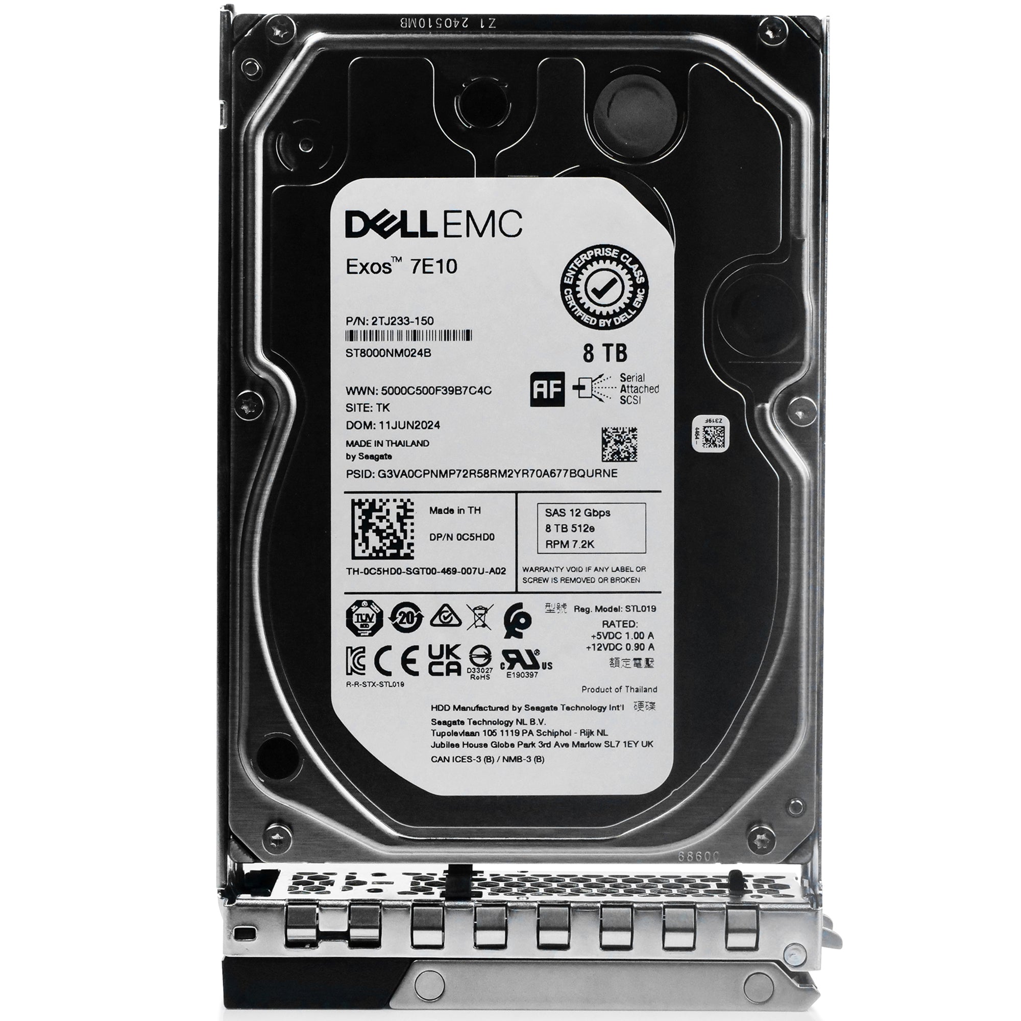 Dell G14 XM61F 8TB 7.2K RPM SAS 12Gb/s 512e 3.5in Hard Drive