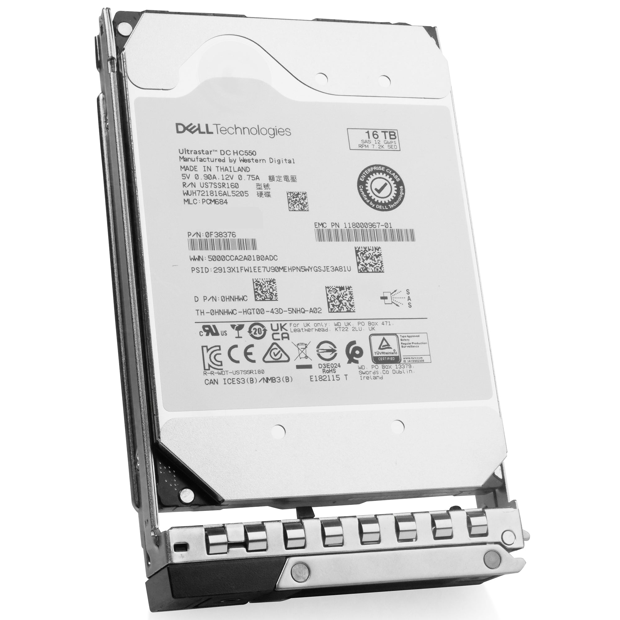 Dell G14 400-BHJC 16TB 7.2K RPM SAS 12Gb/s 512e 3.5in Hard Drive