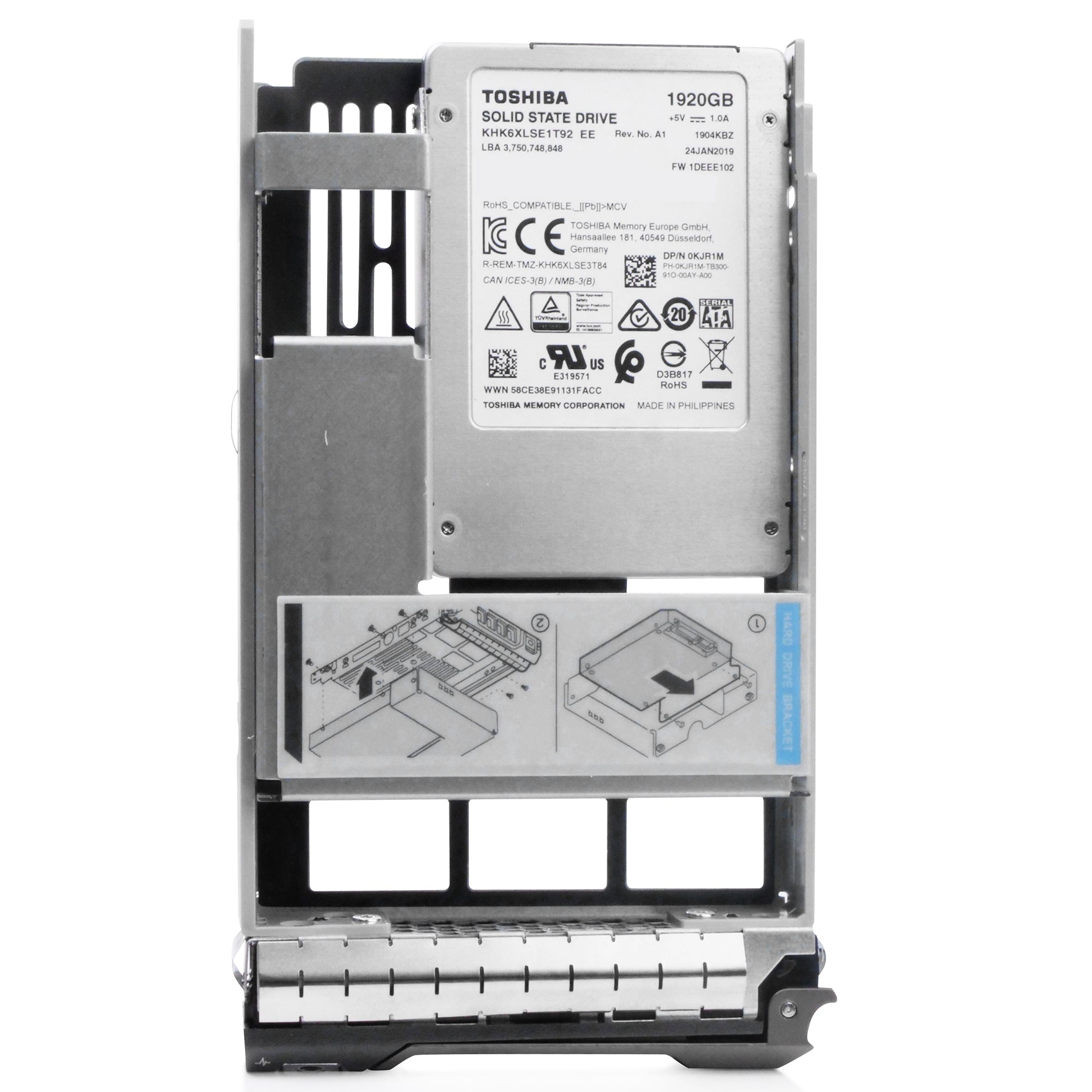 Dell G13 0KJR1M 1.92TB 0.6 DWPD SATA 6Gb/s 3D TLC Hybrid 3.5in Refurbished SSD