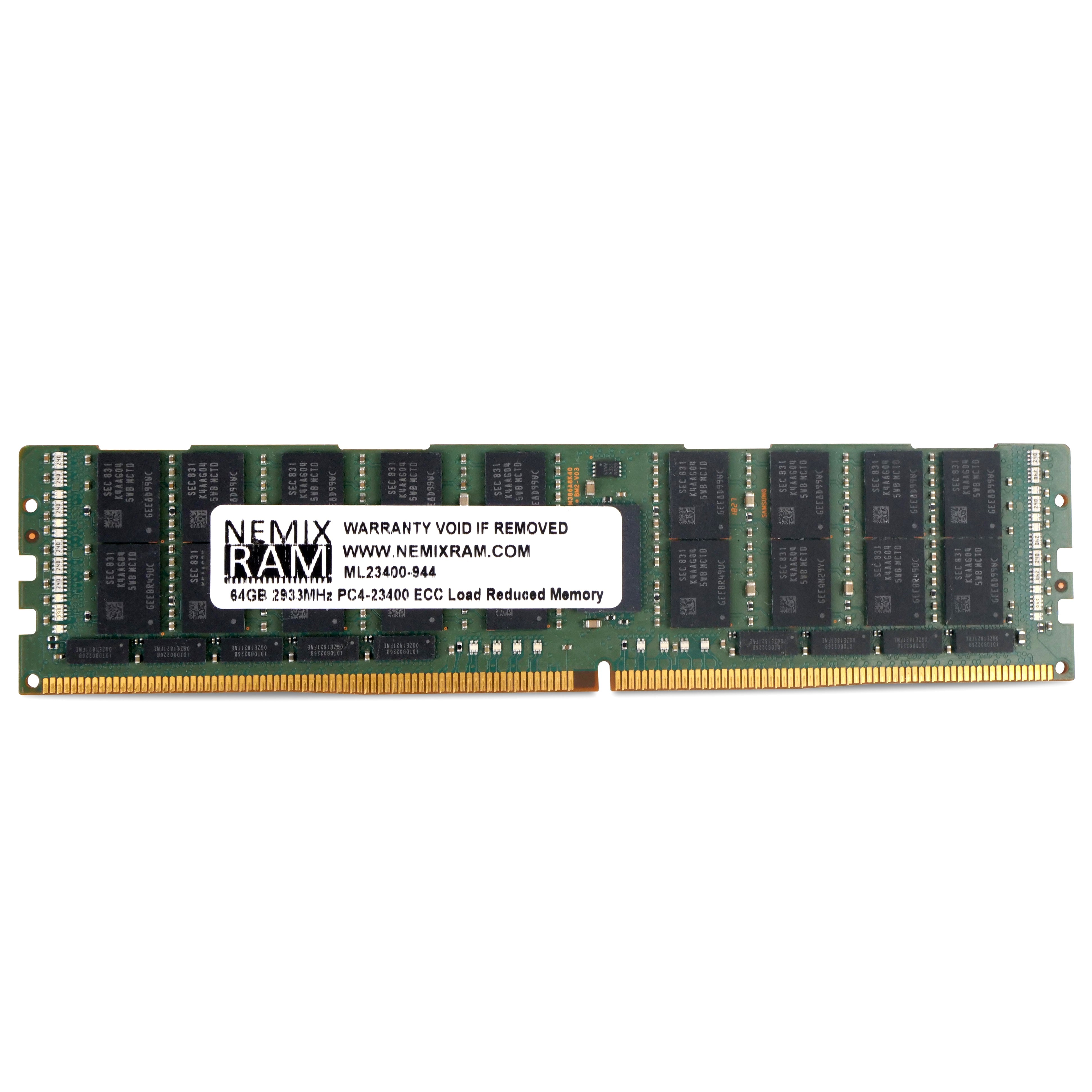 Nemix ML23400-944 64GB DDR4 2933MHz LRDIMM ECC Server RAM (PC4-23400) Refurbished