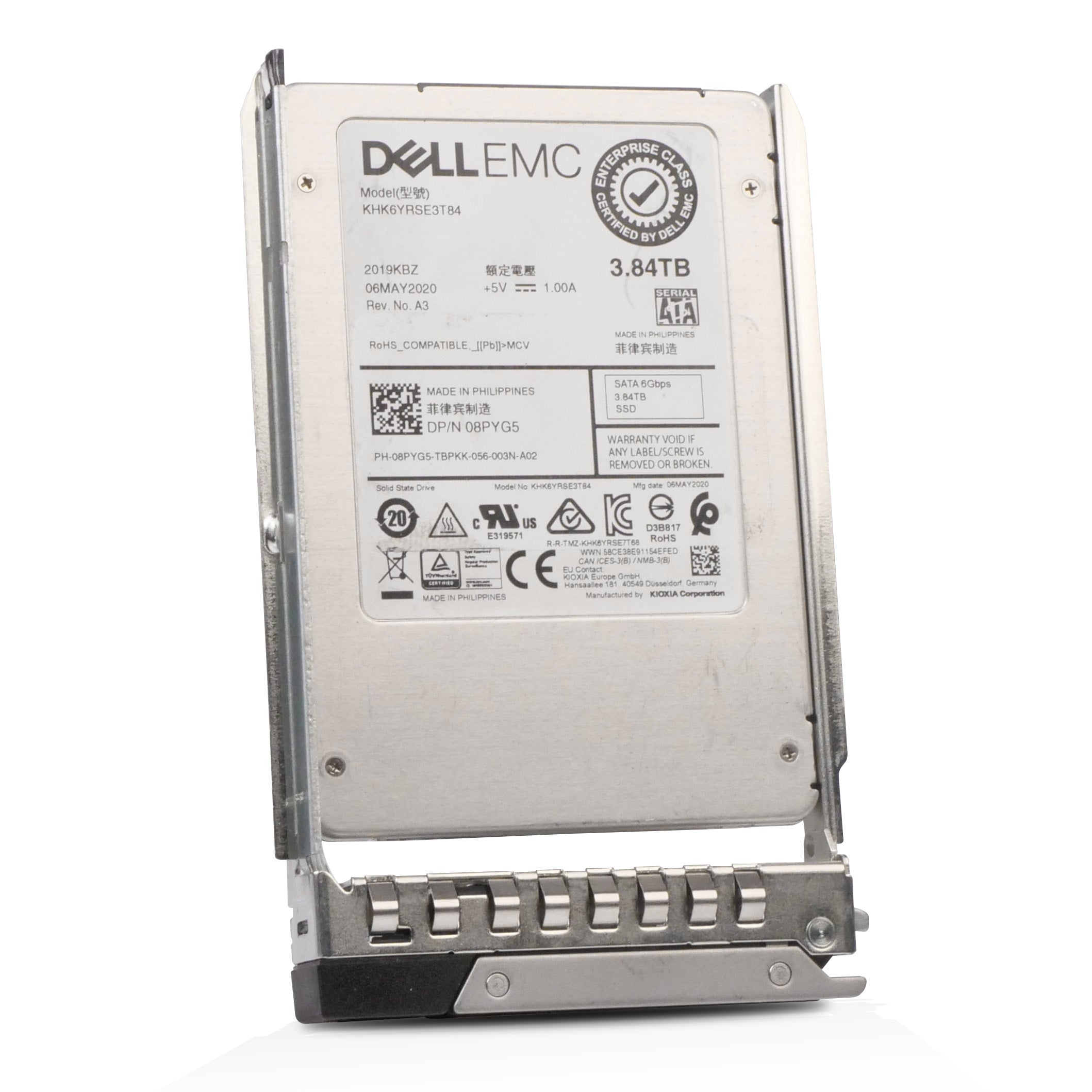 Dell G14 08PYG5 3.84TB 1 DWPD SATA 6Gb/s 3D TLC 2.5in Refurbished SSD