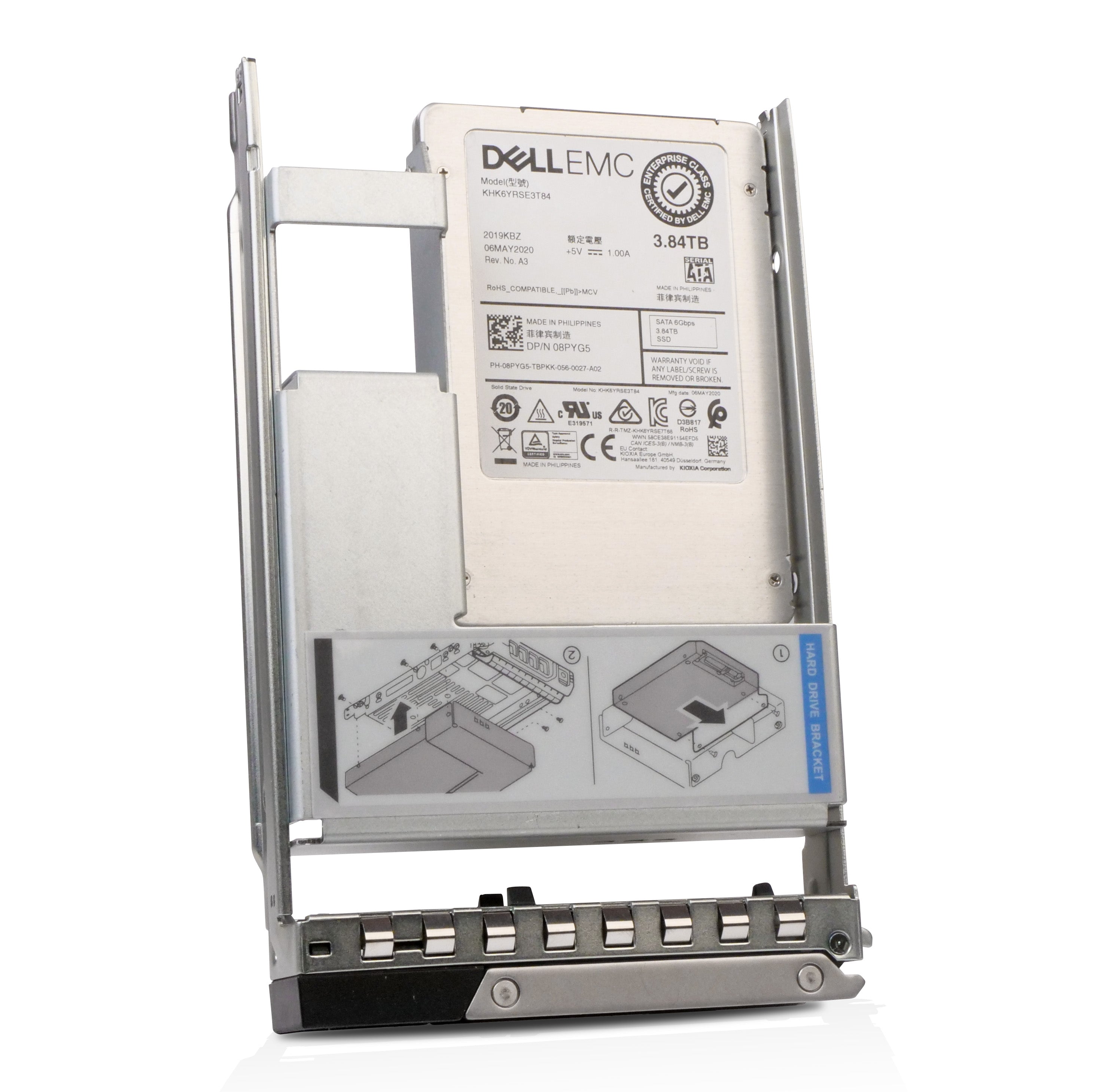 Dell G14 08PYG5 3.84TB 1 DWPD SATA 6Gb/s 3D TLC Hybrid 3.5in Refurbished SSD
