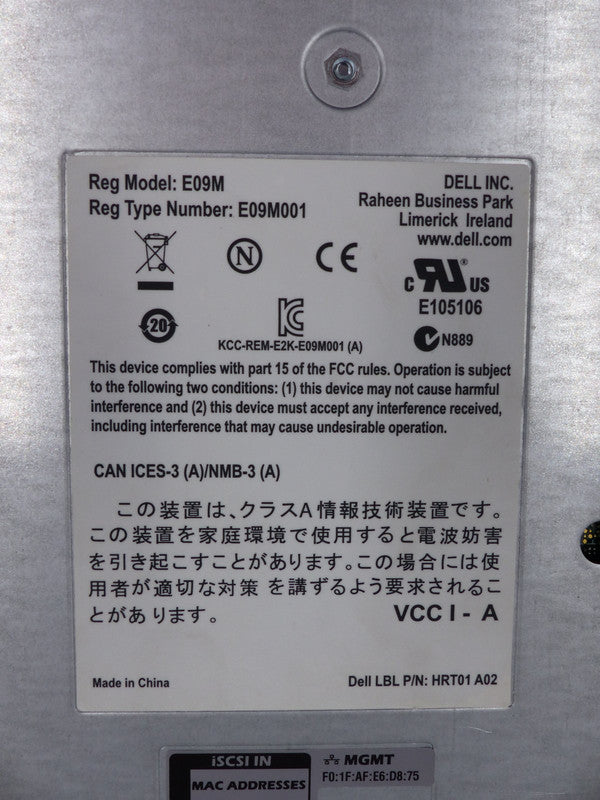 DELL HRT01 E09M E09M001 A02 CONTROLLER MODULE