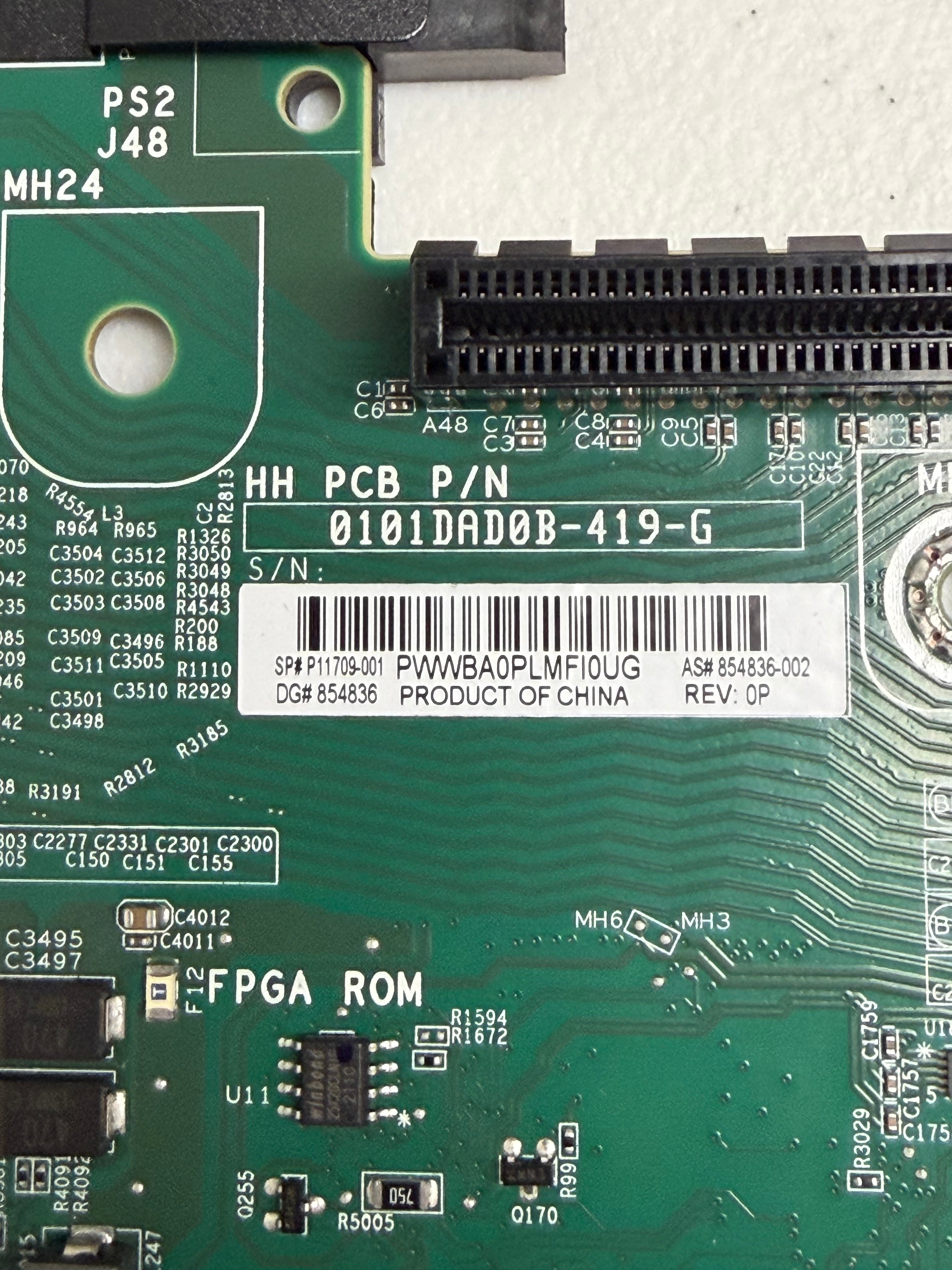 HPE P11709-001 - DL160 Gen10 System Board Label Detail | Alo Tech Solutions