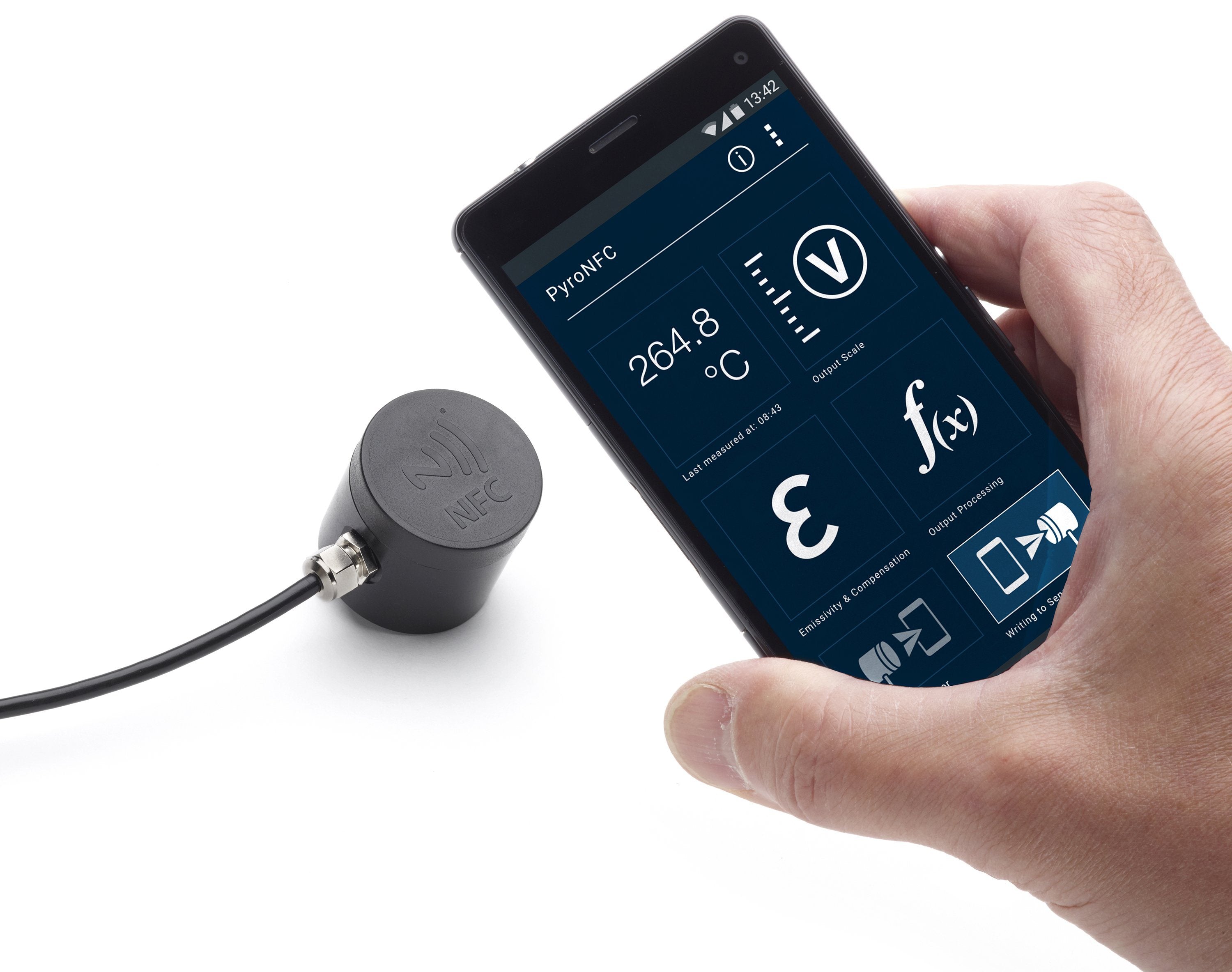 Calex's PyroNFC Compact Infrared Temperature Sensor -Smartphone Configurable