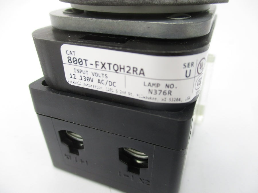 ALLEN BRADLEY 800T-FXTQH2RA SER. U 12-130VAC/DC (WH) NSMP