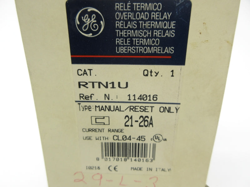 GENERAL ELECTRIC RTN1U 21-26A NSMP