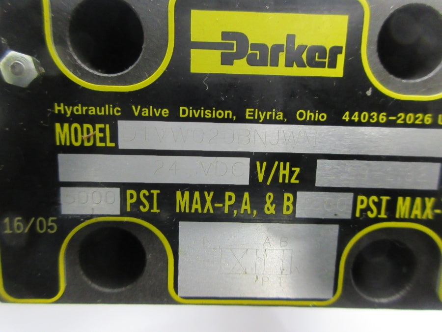 PARKER D1VW020BNJWN 24VDC 5000PSI NSNP