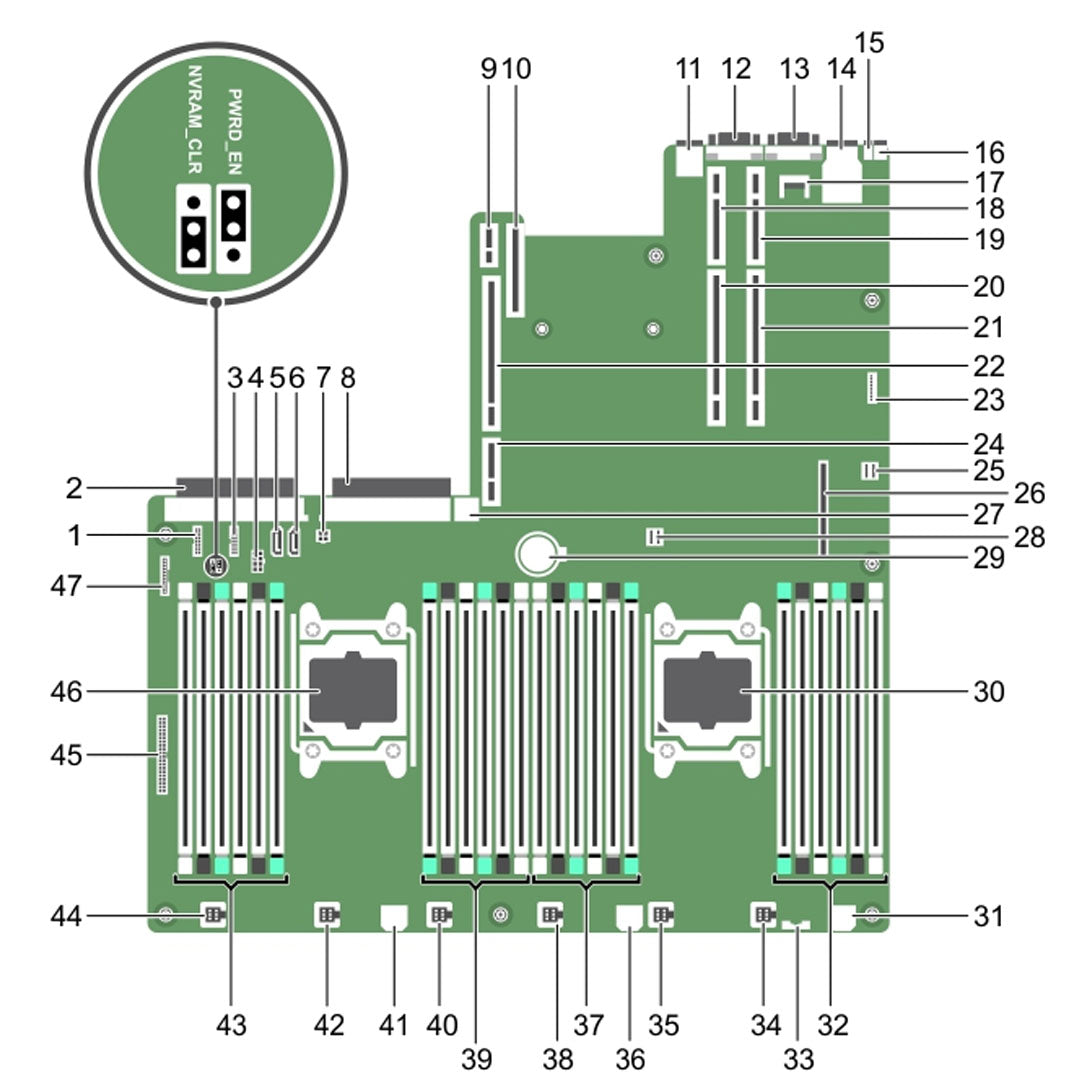 Dell (G13) Dual Socket System Board Motherboard | CN7X8