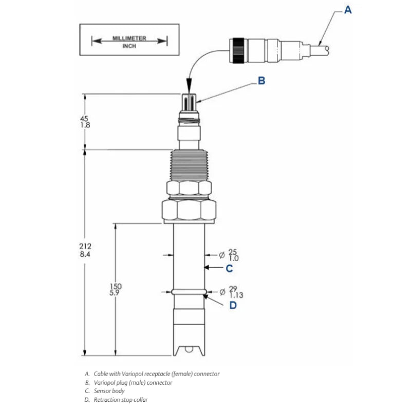 ROSEMOUNT 3300HTVP High Performance pH and ORP Sensor