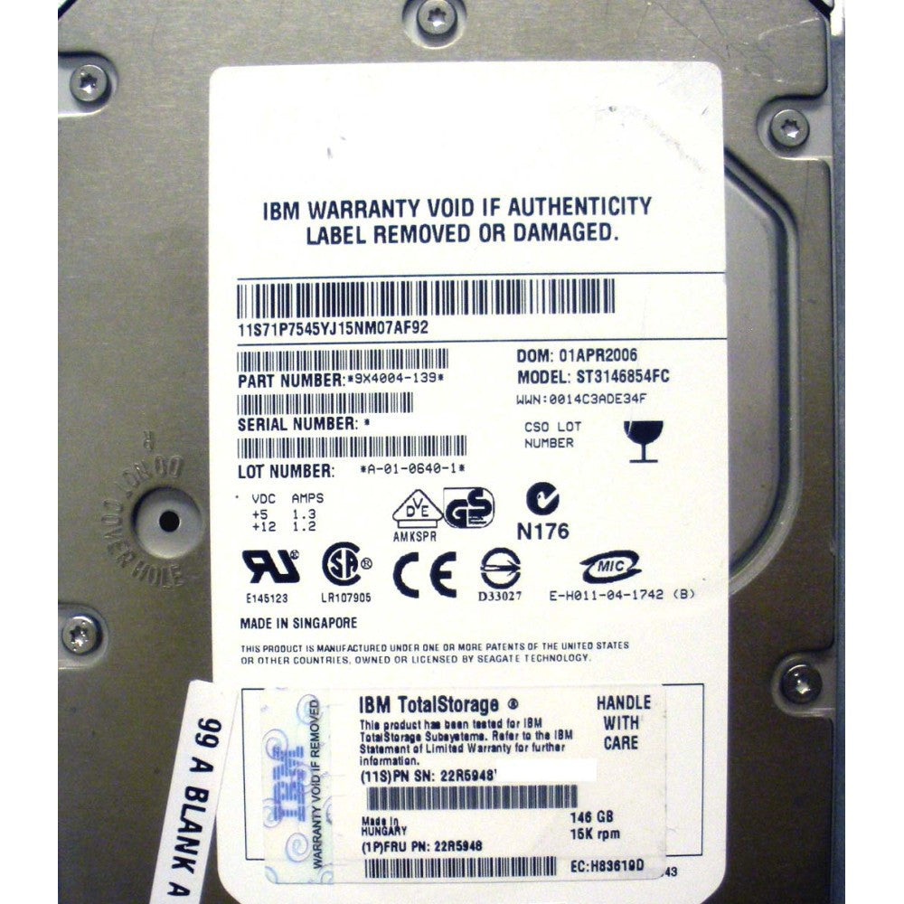 Seagate ST3146854FC Hard Drive 146GB FC 15K