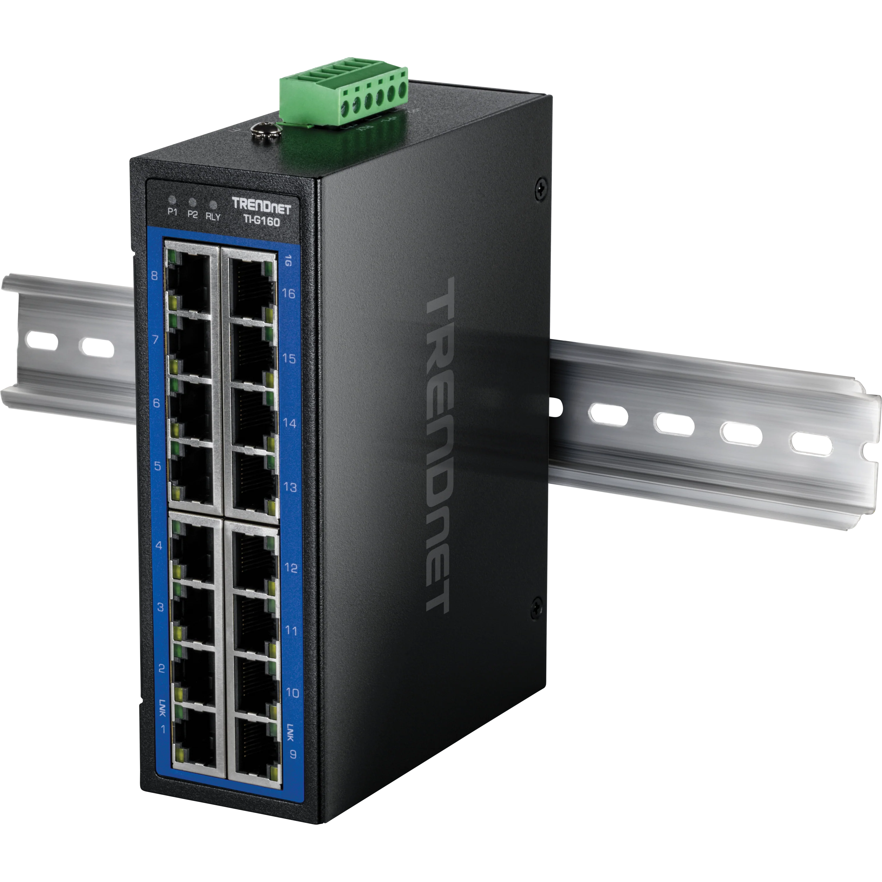 TRENDnet TI-G160 16-Port Industrial Gigabit DIN-Rail Switch