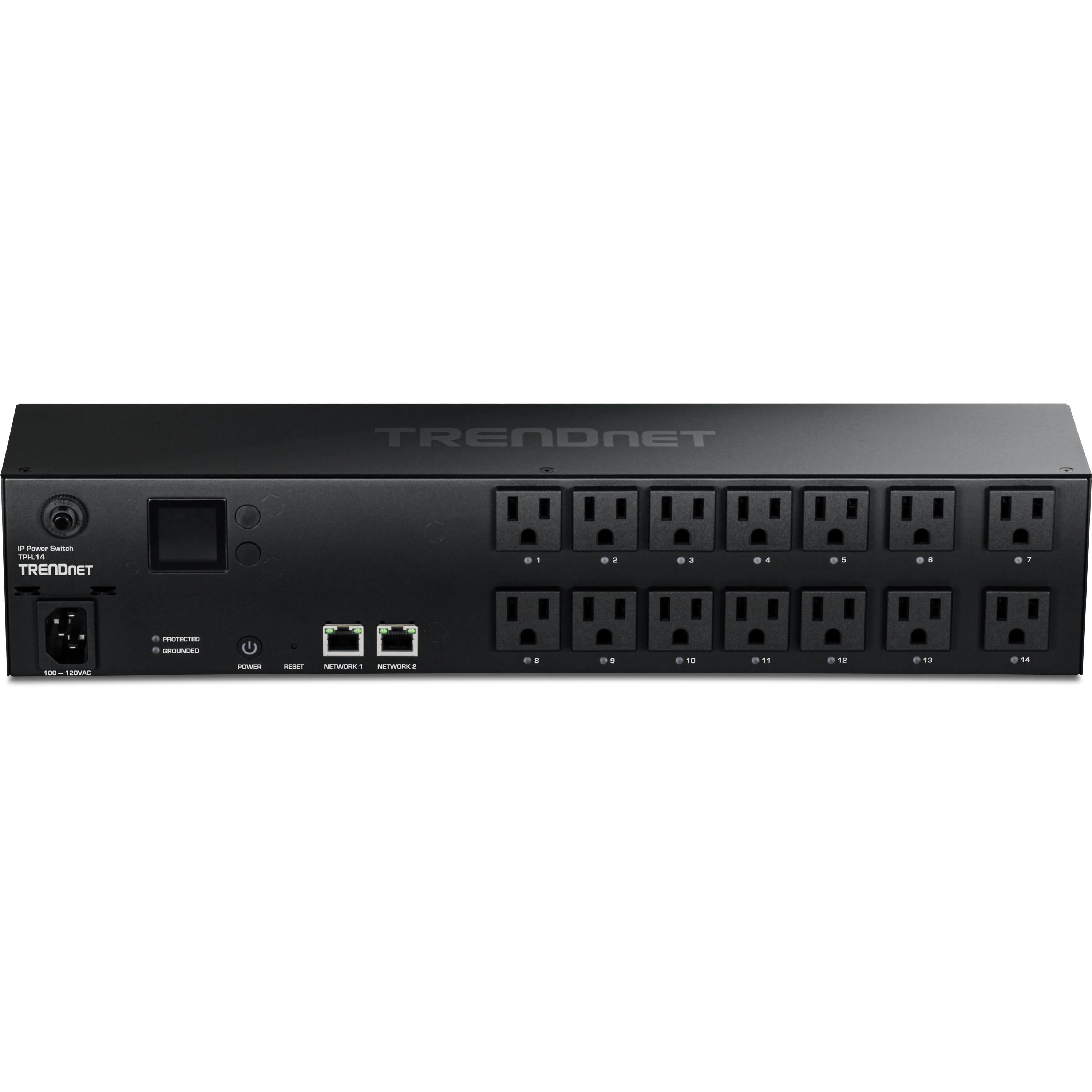 TRENDnet TPI-L14 14-Outlet Managed 2U Rackmount Switched Power Distribution Unit