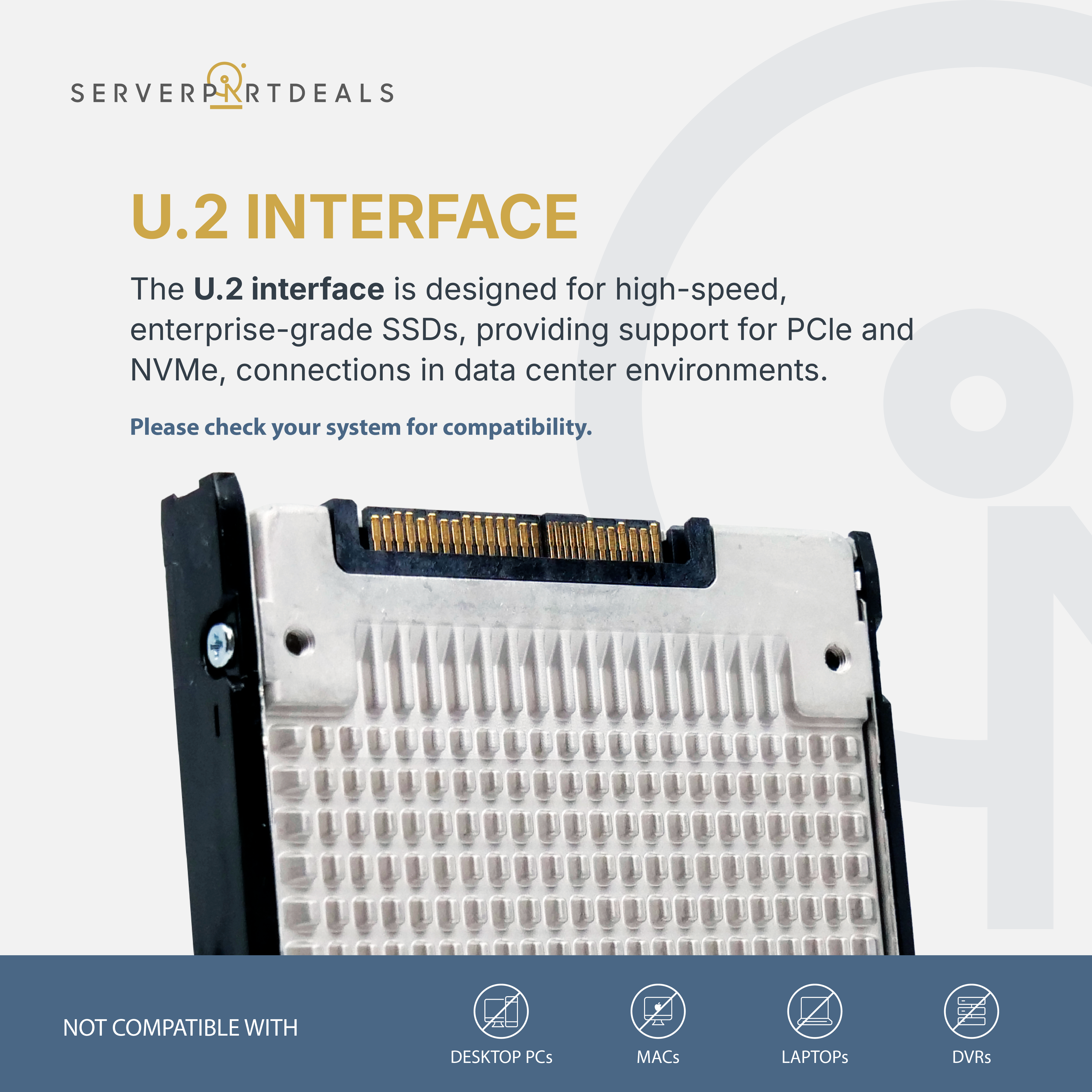 Dell G14 04WDXY 1.6TB 3 DWPD PCIe Gen 3.1 x4 4GB/s Mixed-Use 3D TLC U.2 NVMe 2.5in Recertified Solid State Drive