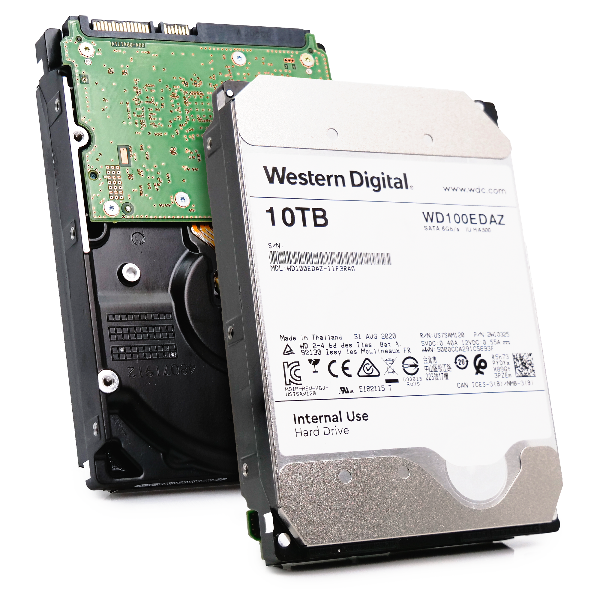 Western Digital WD100EDAZ-11F3RA0 10TB 5.4K RPM SATA 6Gb/s 512e 3.5in Hard Drive