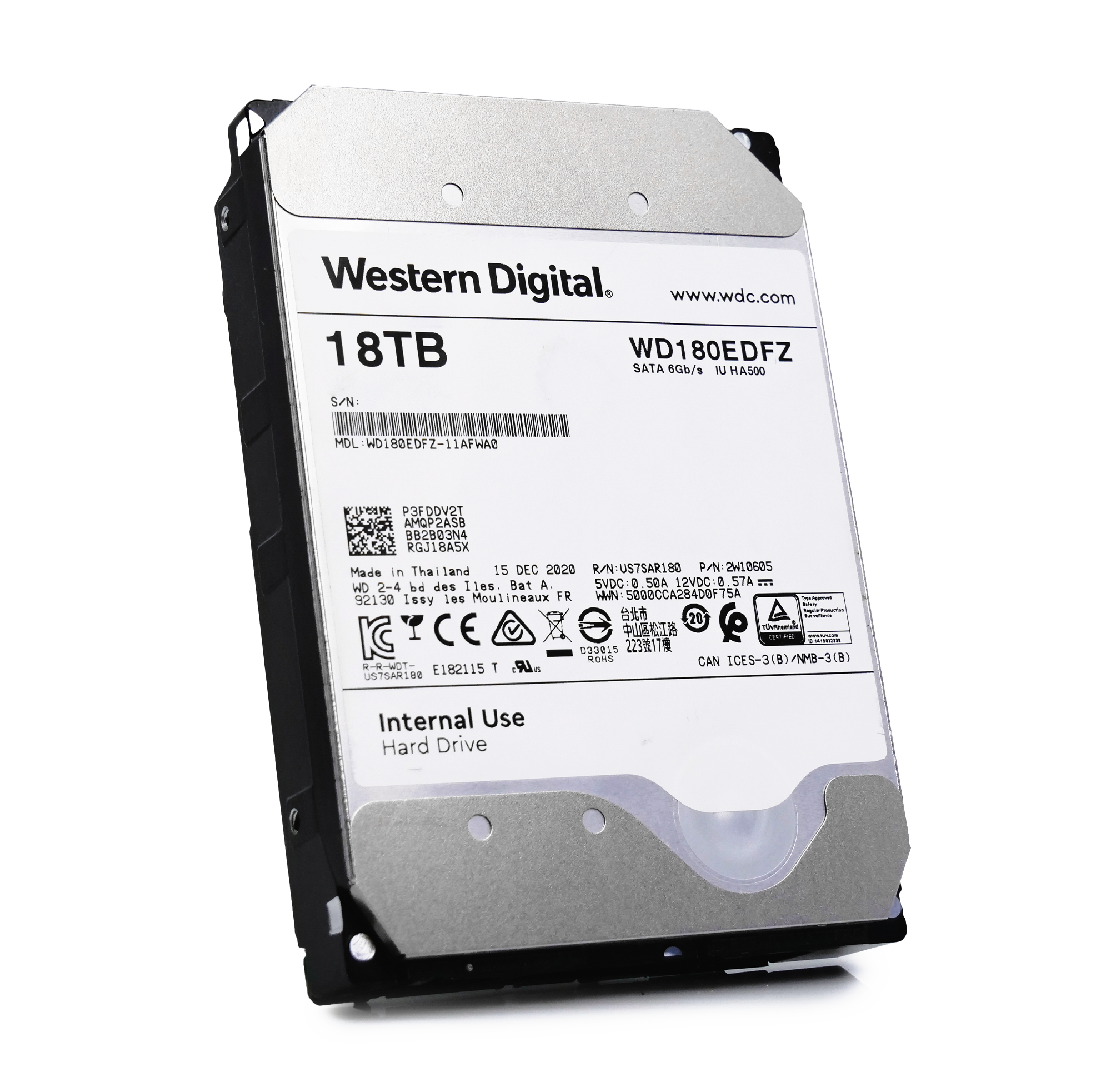 Western Digital WD180EDFZ 18TB 5.4K RPM SATA 6Gb/s 512e 3.5in Refurbished HDD