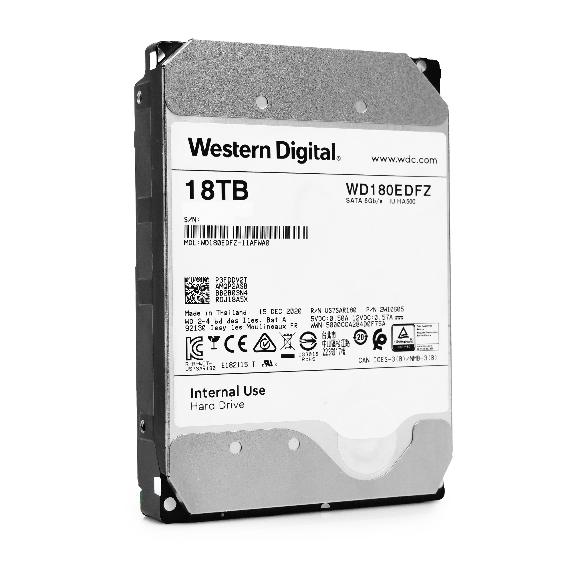 Western Digital WD180EDFZ 18TB 5.4K RPM SATA 6Gb/s 512e 3.5in Refurbished HDD