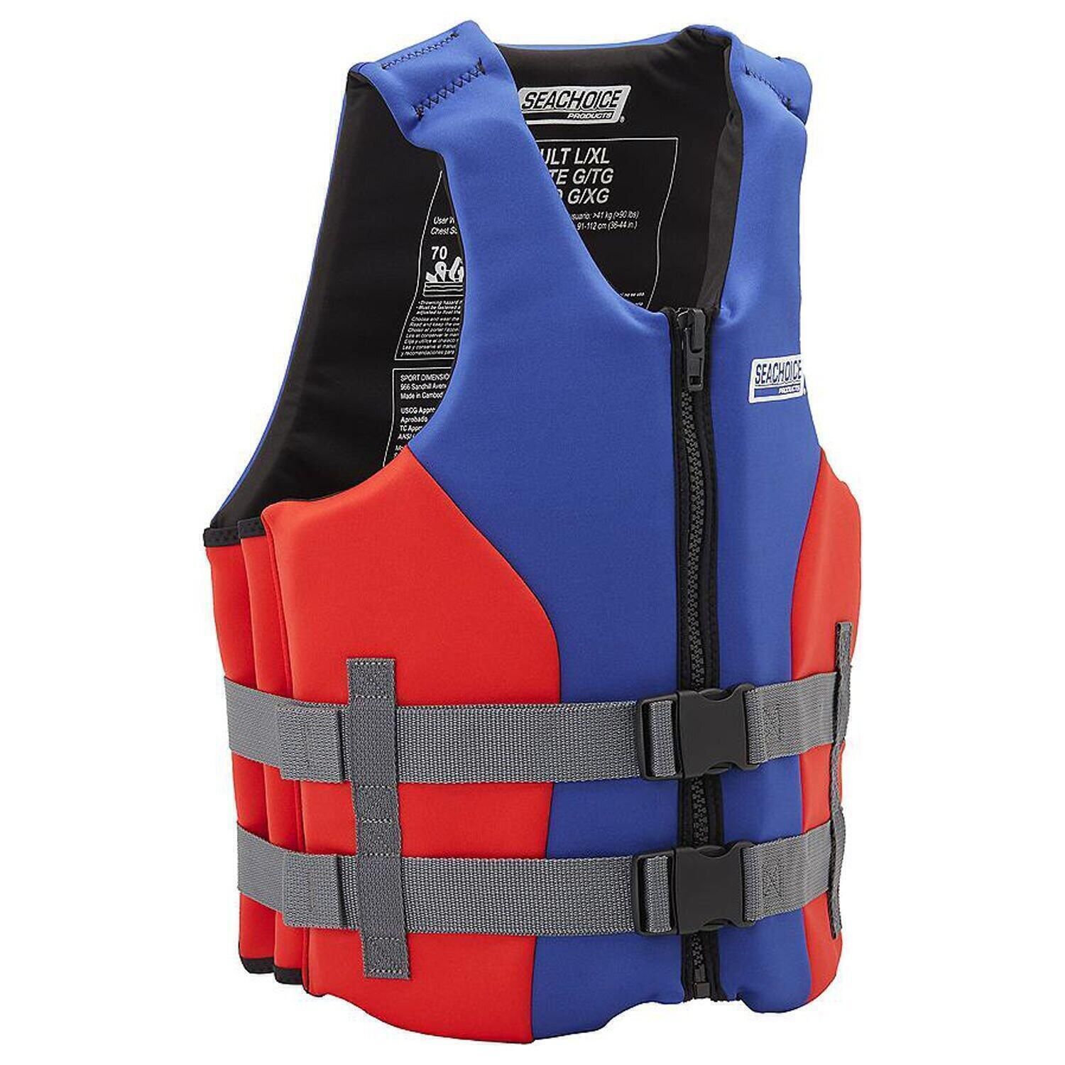 Seachoice 99501 Adult Dual Sized Evoprene Vest Blue, L/XL