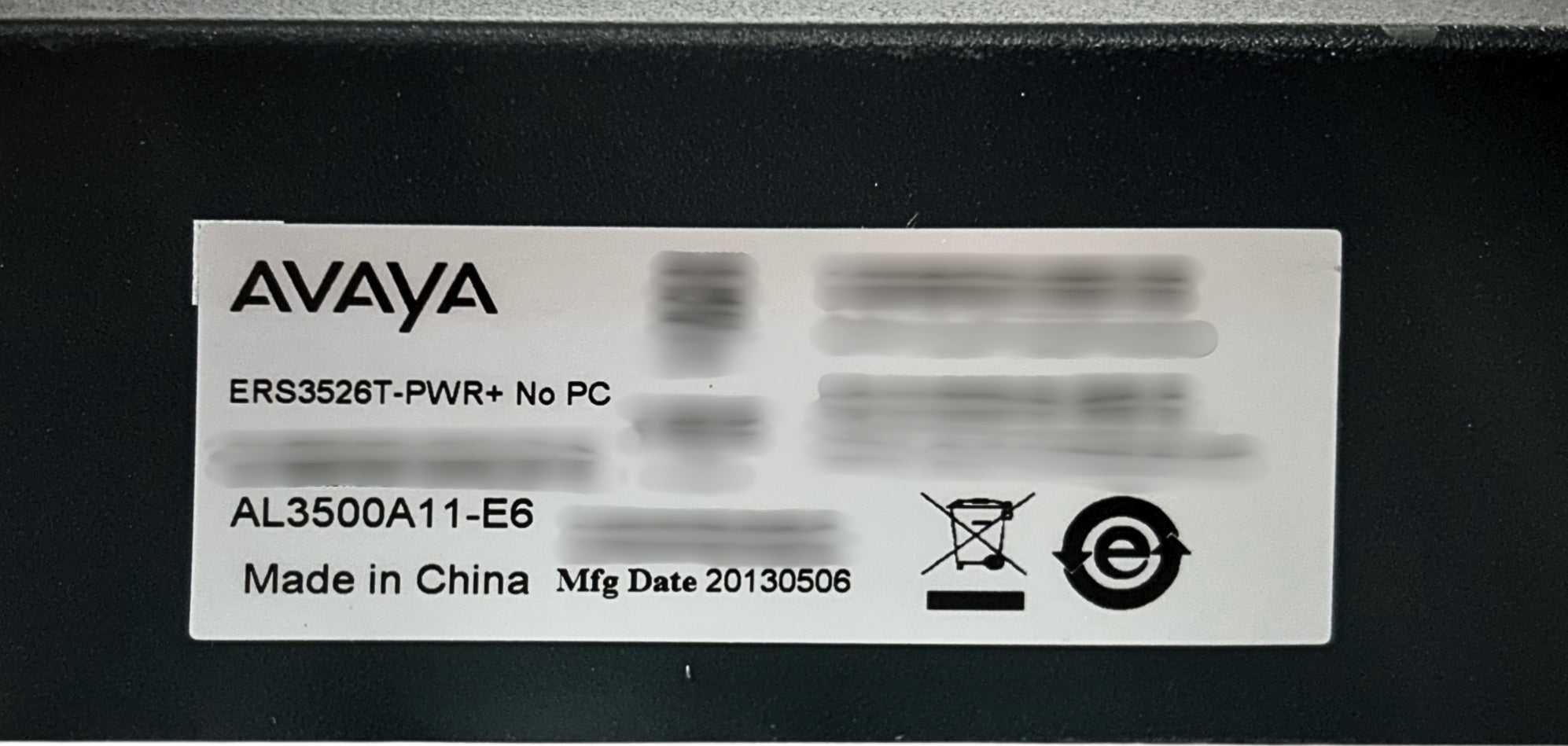 Avaya AL3500A11-E6 24 Port 10/100 Ethernet Routing Switch