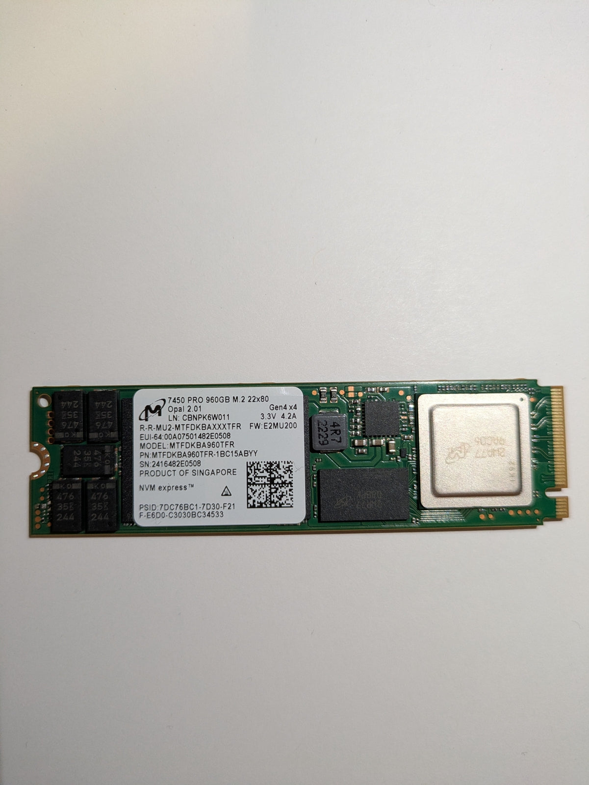 Lenovo 01PE738 960GB NVMe SSD - Package | Alo Tech Solutions