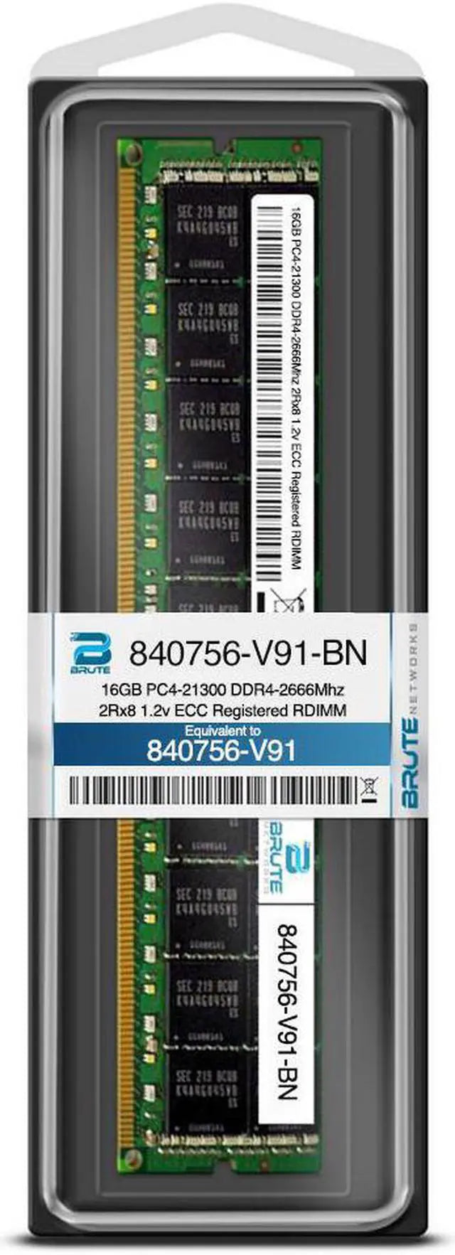 840756-V91 - HPE Compatible 16GB PC4-21300 DDR4-2666Mhz 2Rx8 1.2v ECC Registered RDIMM