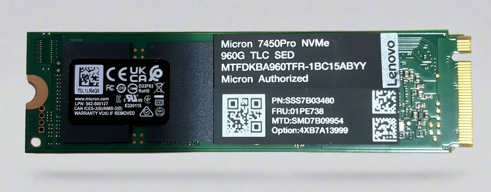 Lenovo 01PE738 - 960GB NVMe PCIe 3.0 x4 SSD Micron MTFDKBA960TFR | Alo Tech Solutions