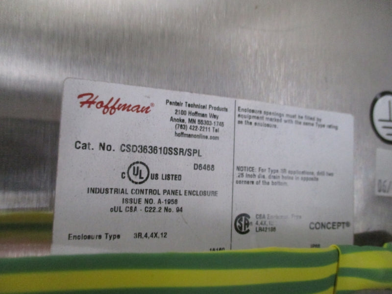 HOFFMAN CSD363610SSR/SPL NSMP