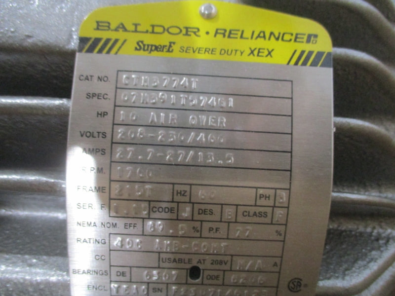 BALDOR CTM3774T 208-230/460V 27.7-27/13.5A NSMP